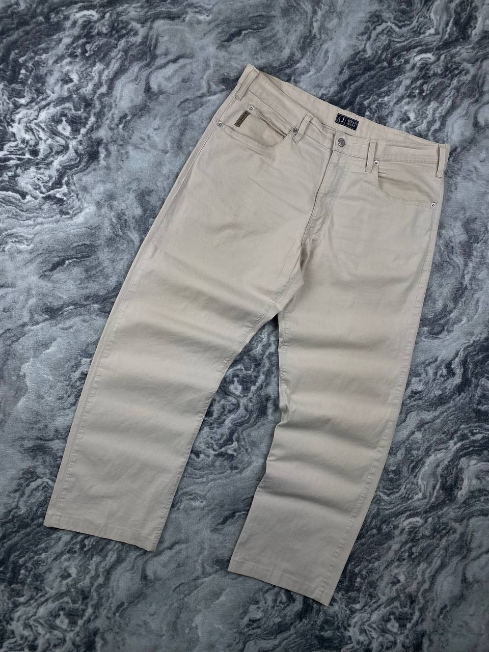 Armani Armani Jeans Comfort Fit Jeans Big Logo Men Size 38 Beige Size US 38 / EU 54 - 2 Thumbnail