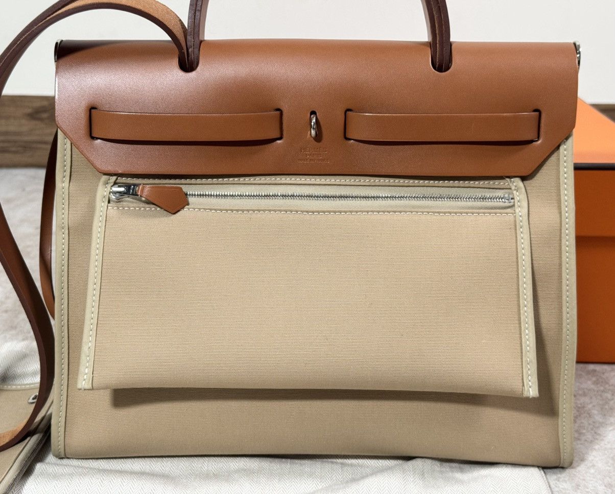 Hermes Hermes Herbag 31 Bag（Brown/cream） Size ONE SIZE - 7 Thumbnail