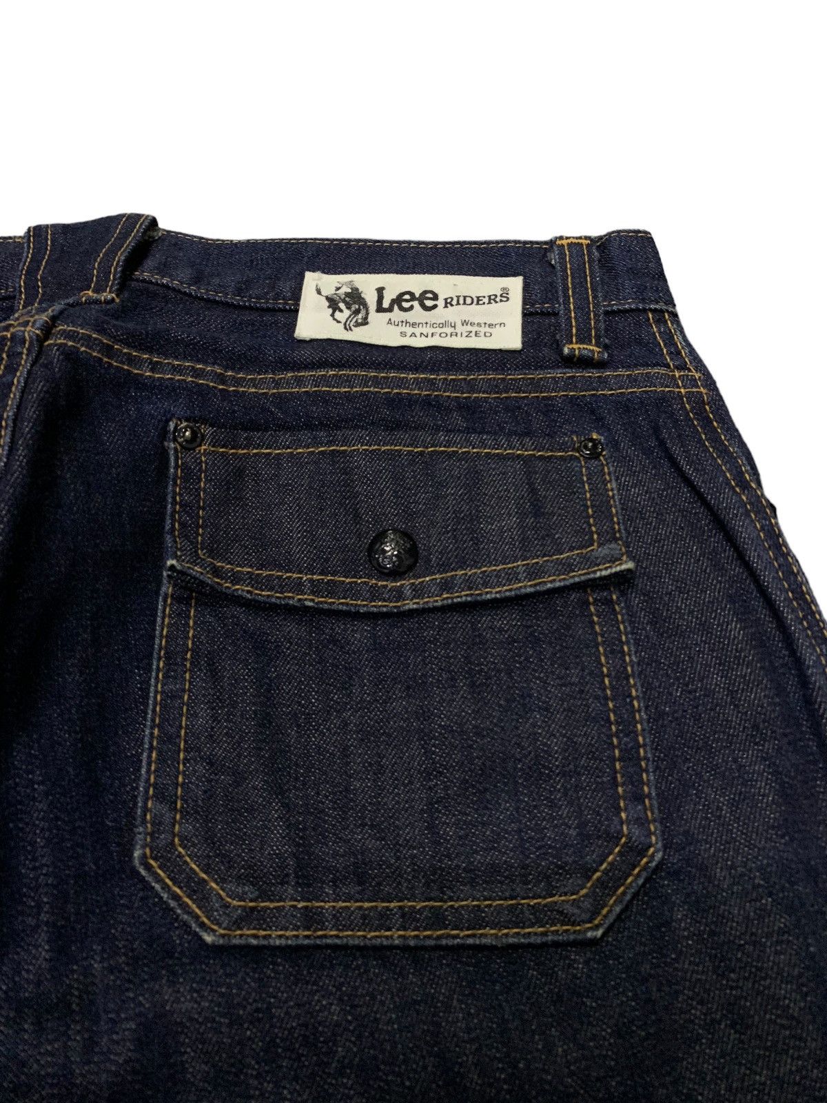 Lee × Levi's × Vintage Vintage Lee Rider Bush Pocket Denim Raw Indigo Pants Size US 30 / EU 46 - 12 Thumbnail