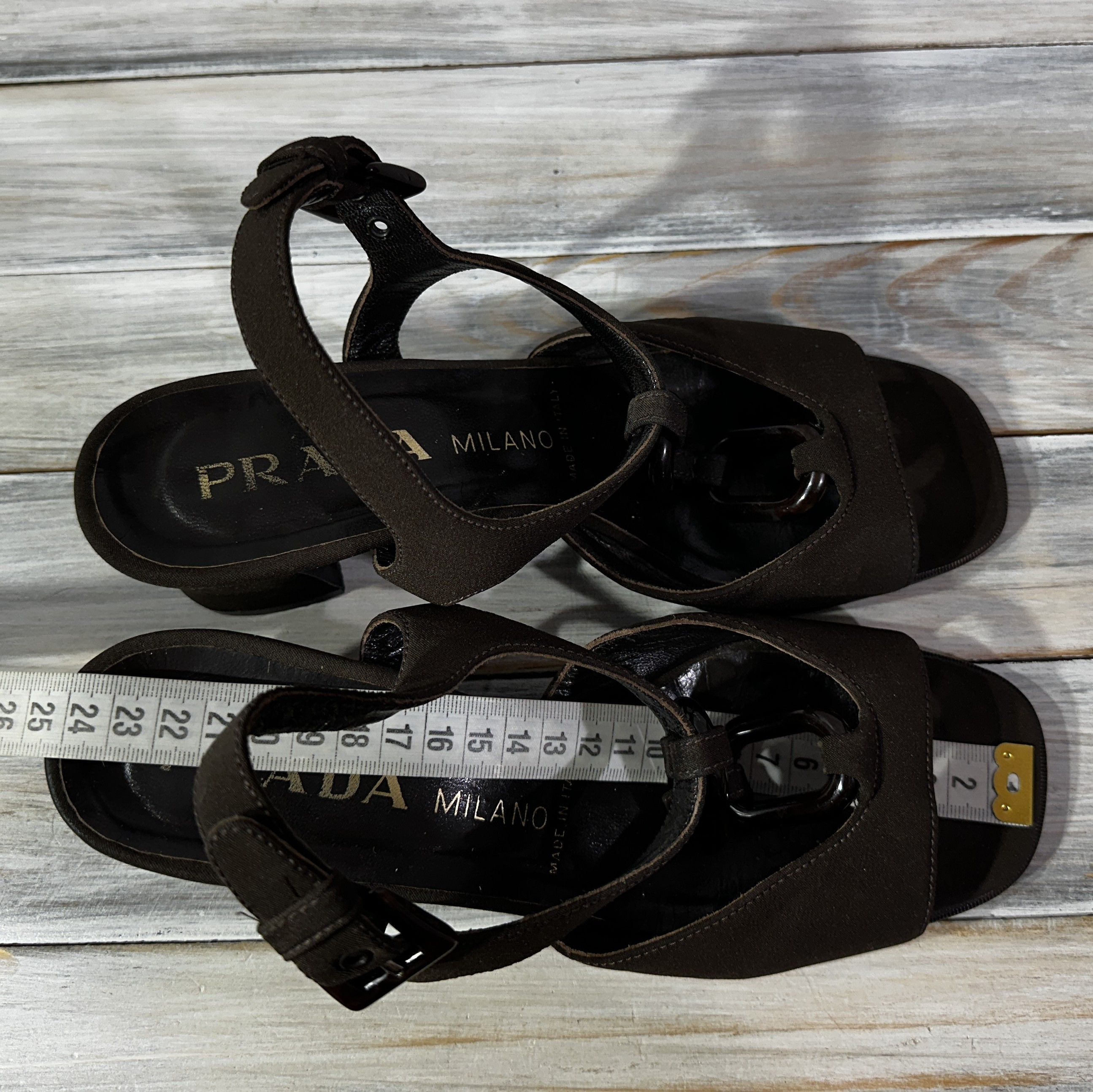 Prada PRADA Milano Made In Italy Heels Sandals Brown LuxuryBrand Size US 8.5 / IT 38.5 - 13 Thumbnail