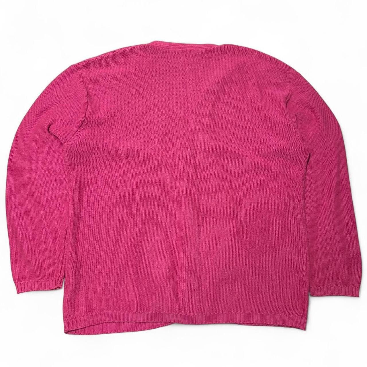 Vintage Vintage 90s Hot Pink Knit Cardigan Sweater Size US M / EU 48-50 / 2 - 4 Thumbnail