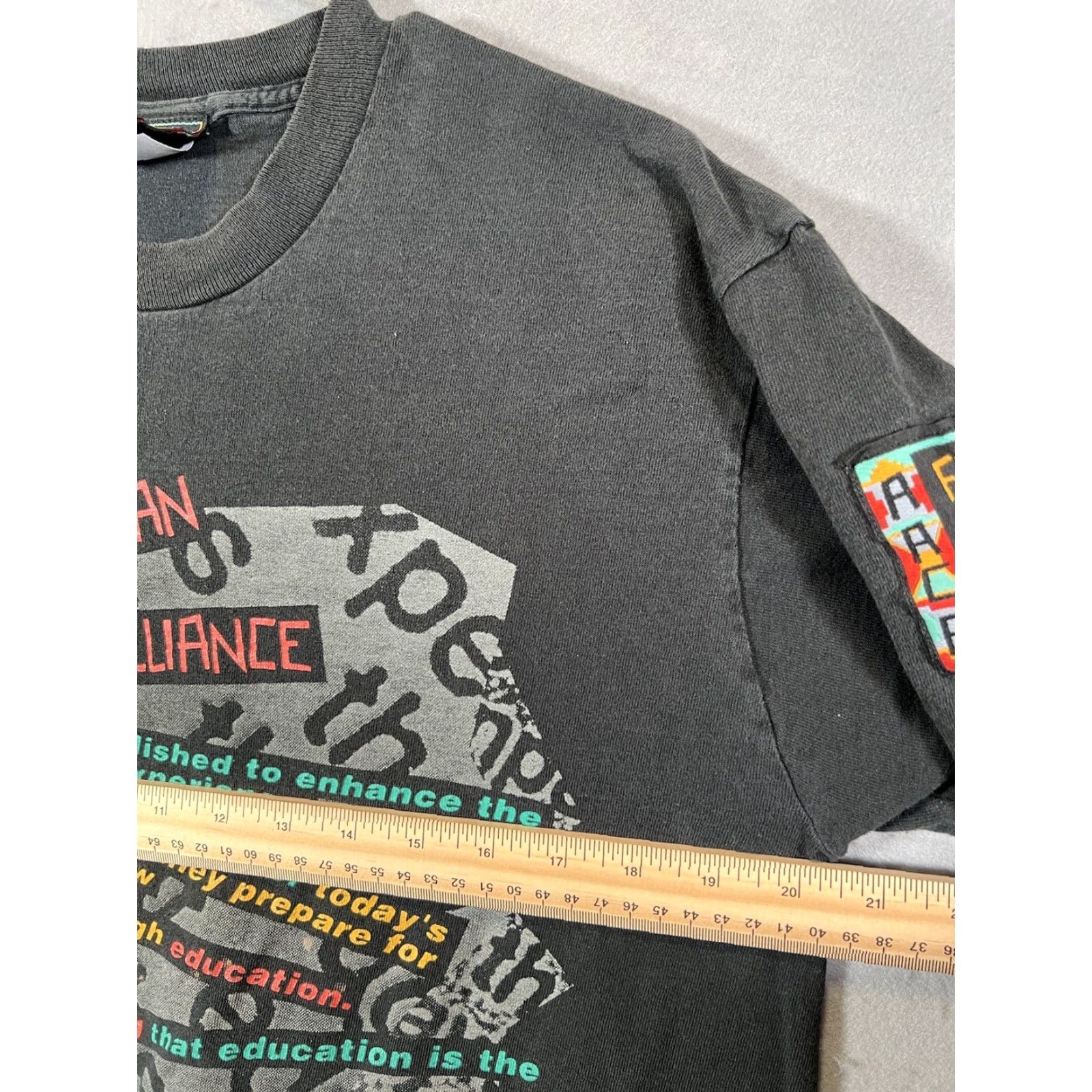 Vintage VINTAGE African American College Alliance T-Shirt Mens Large Black USA Made Size US L / EU 52-54 / 3 - 3 Thumbnail