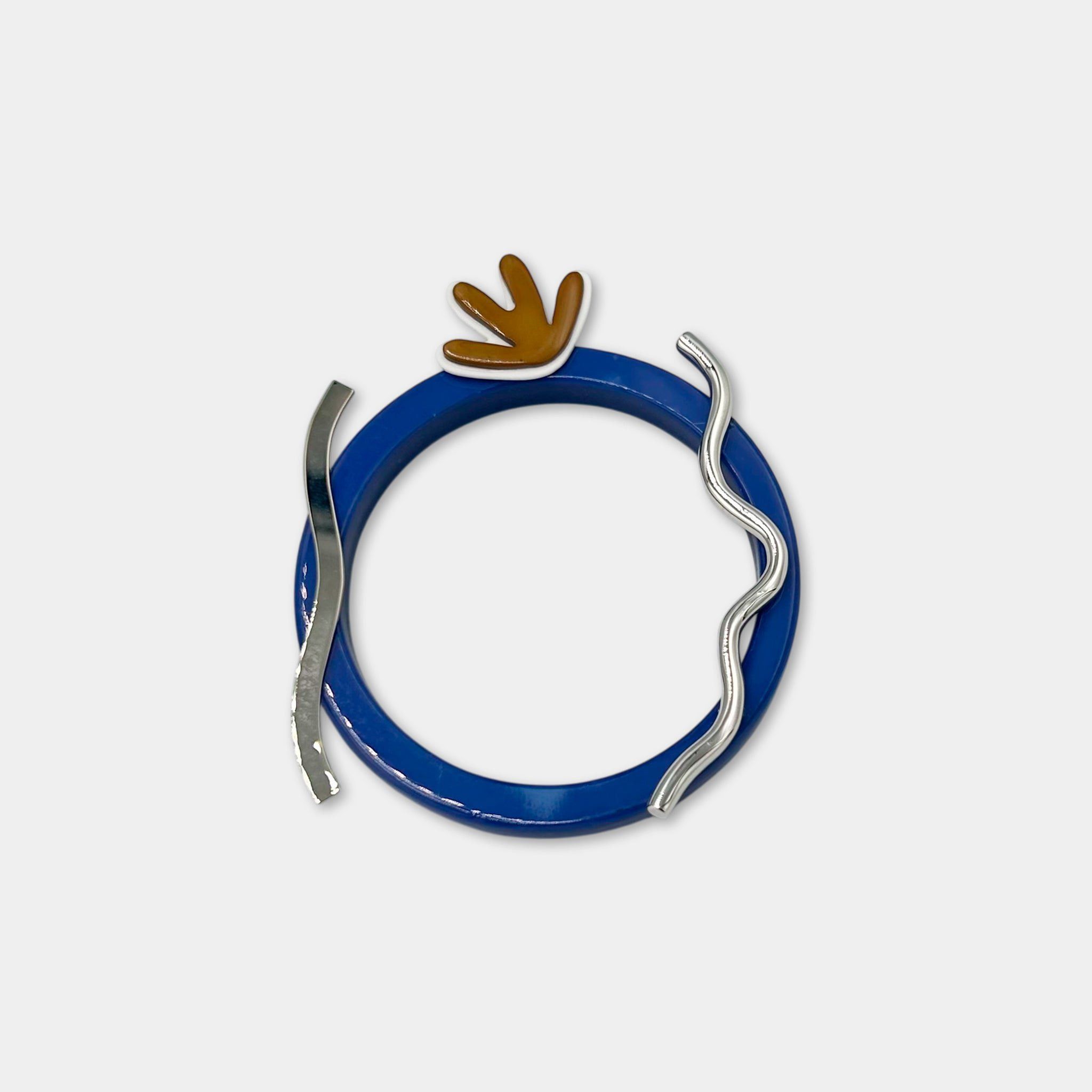 Maison Margiela Maison Margiela MM11 SS10 Geometric Blue Plastic Bracelet Size ONE SIZE - 1 Thumbnail
