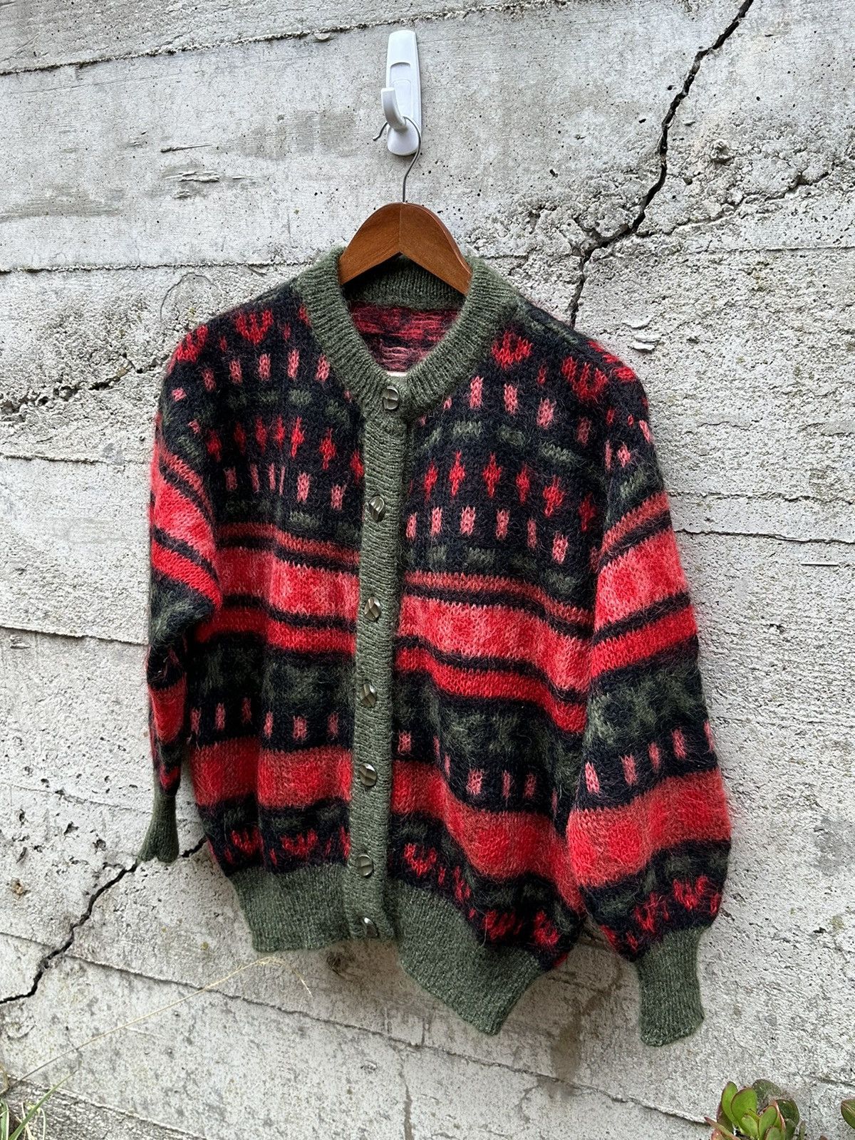 Japanese Brand RARE Vintage Italian mohair knit cardigan Size US M / EU 48-50 / 2 - 1 Thumbnail
