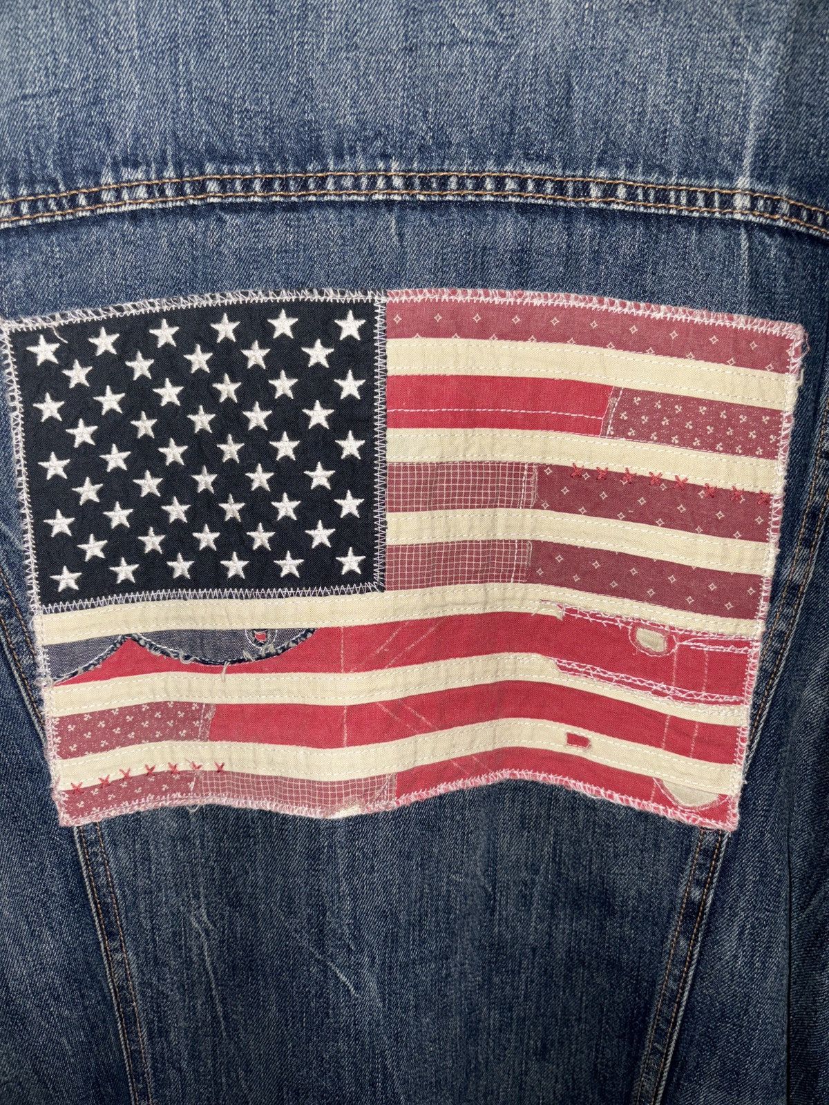 Polo Ralph Lauren Ralph Lauren Vintage American Flag Denim Jacket Size US L / EU 52-54 / 3 - 3 Thumbnail