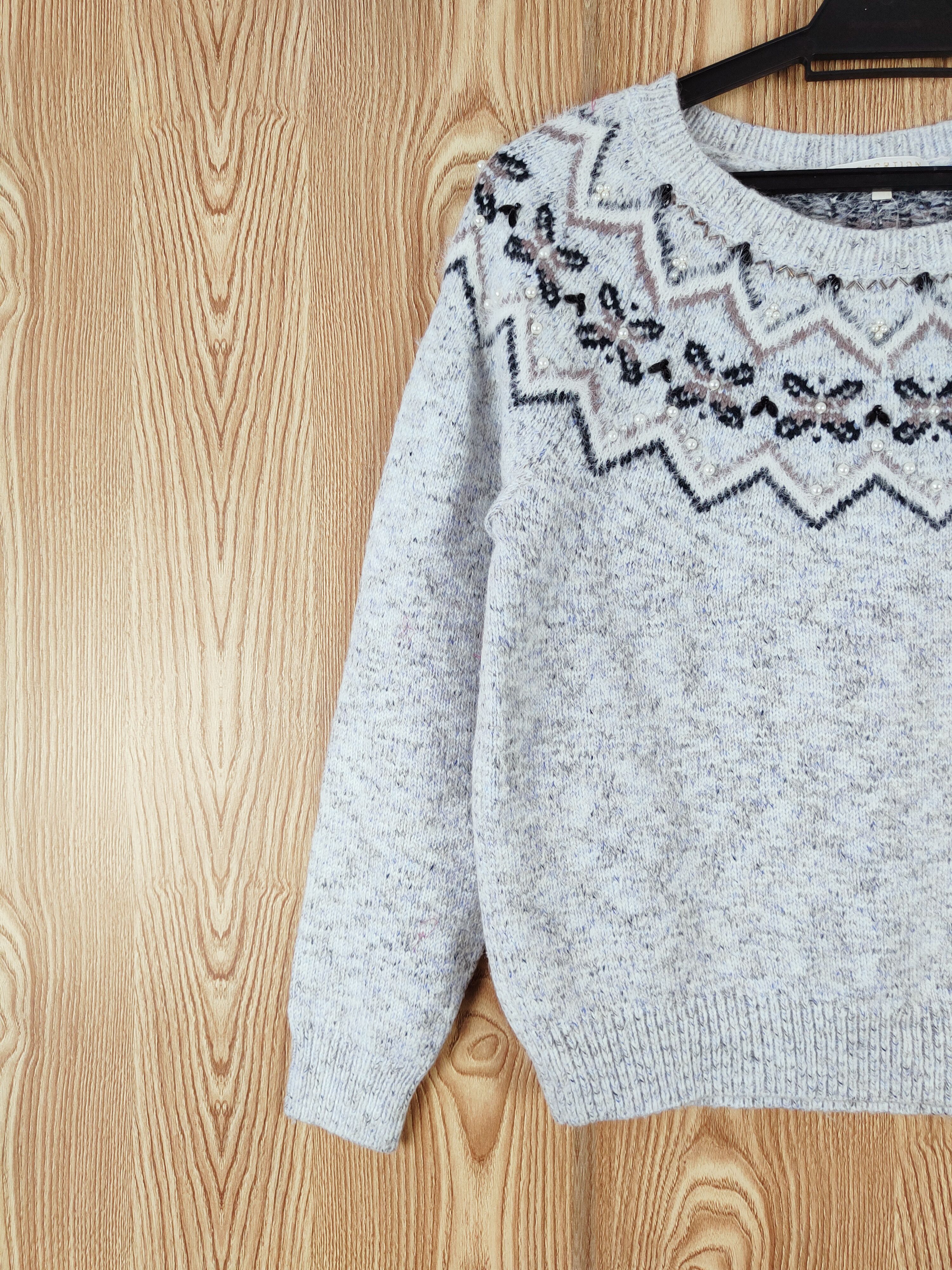 Homespun Knitwear × Japanese Brand × Vintage Proportion Light Blue Knitwear Sweatshirts #W755 Size S / US 4 / IT 40 - 3 Thumbnail