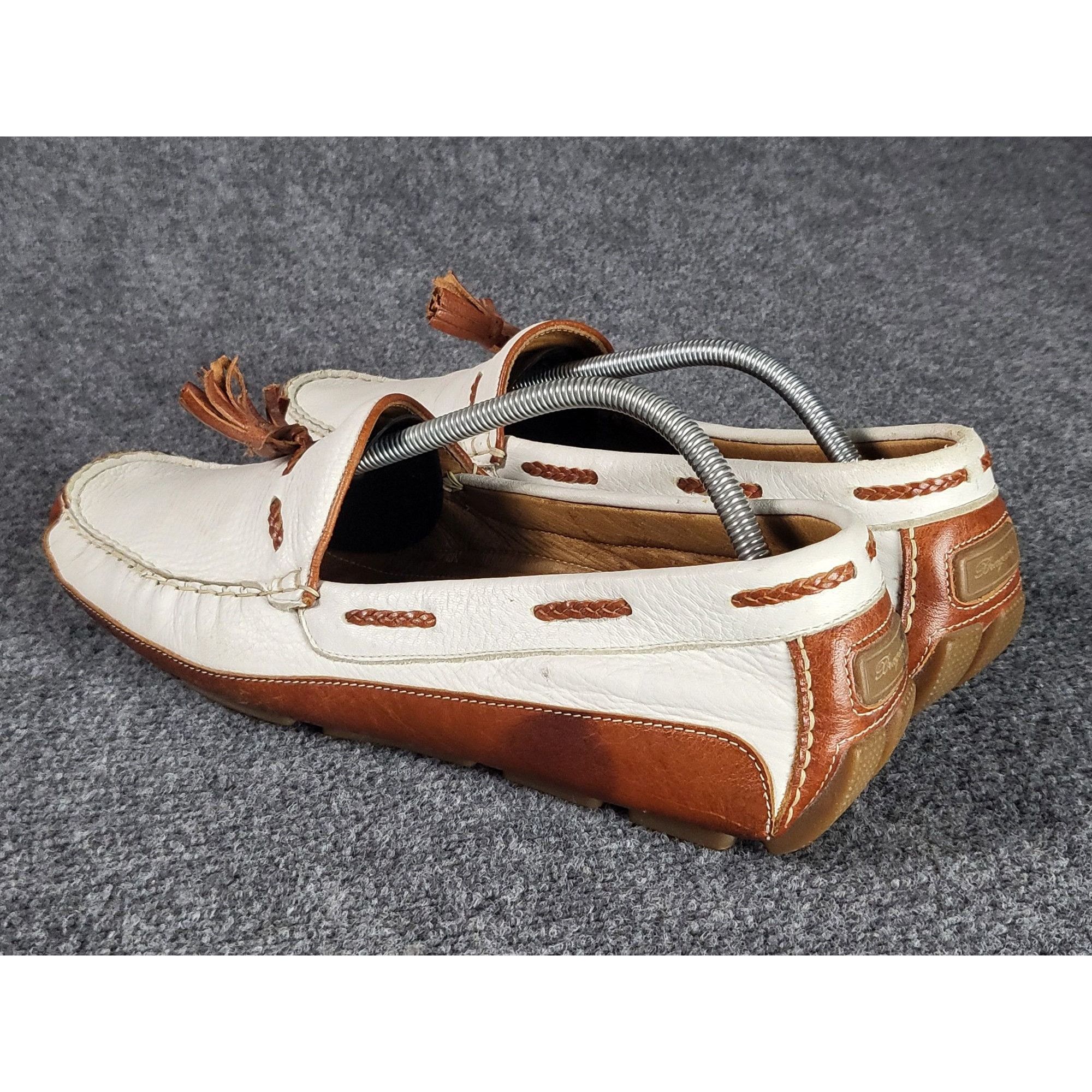 Bragano Bragano Leather Loafers Men Sz 11.5M White Brown Made In Ita Size US 11.5 / EU 44-45 - 2 Thumbnail