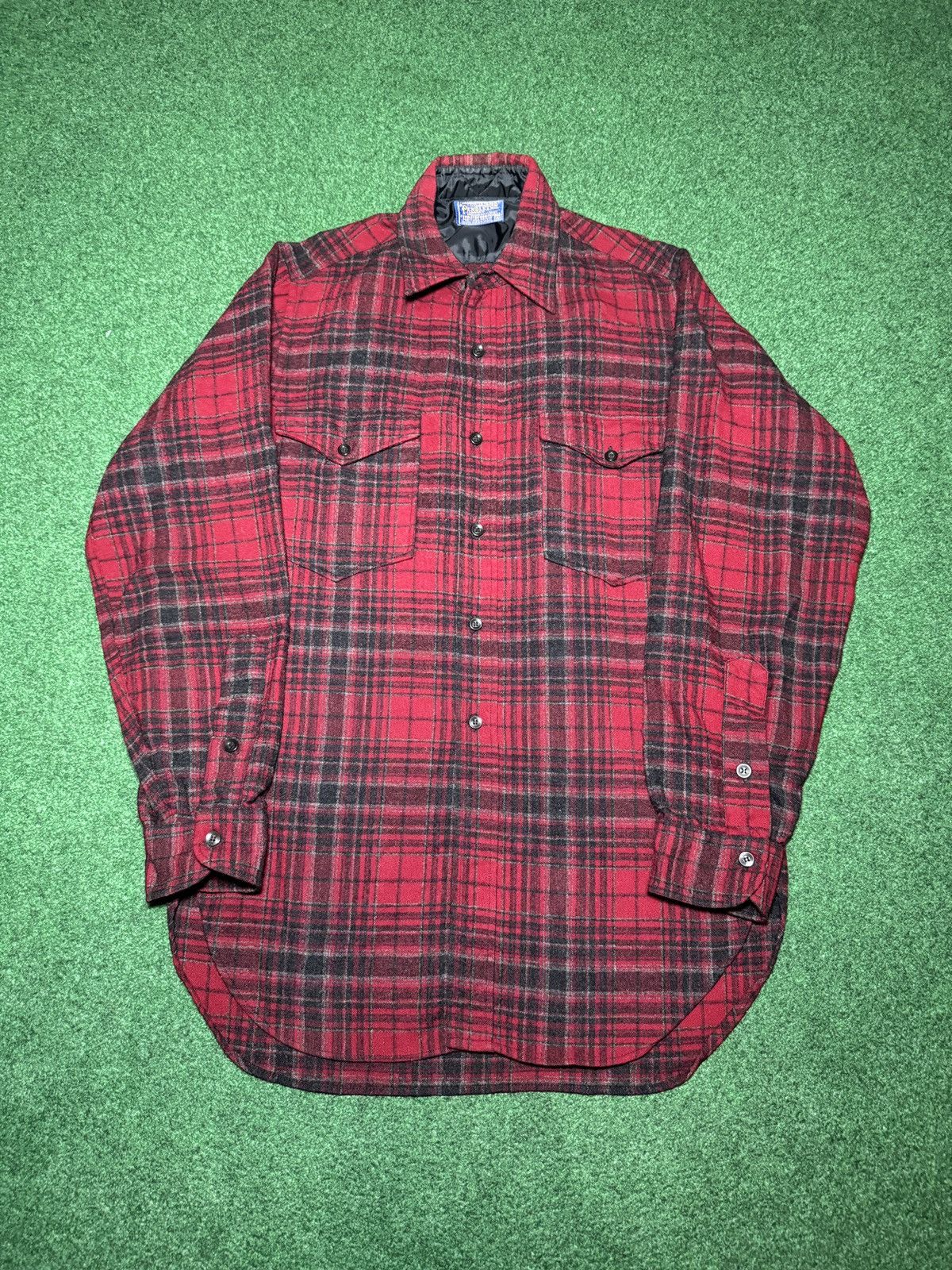 Pendleton Vintage 90s Pendleton Wool Red Plaid Button Up Medium Shirt Size US M / EU 48-50 / 2 - 1 Thumbnail