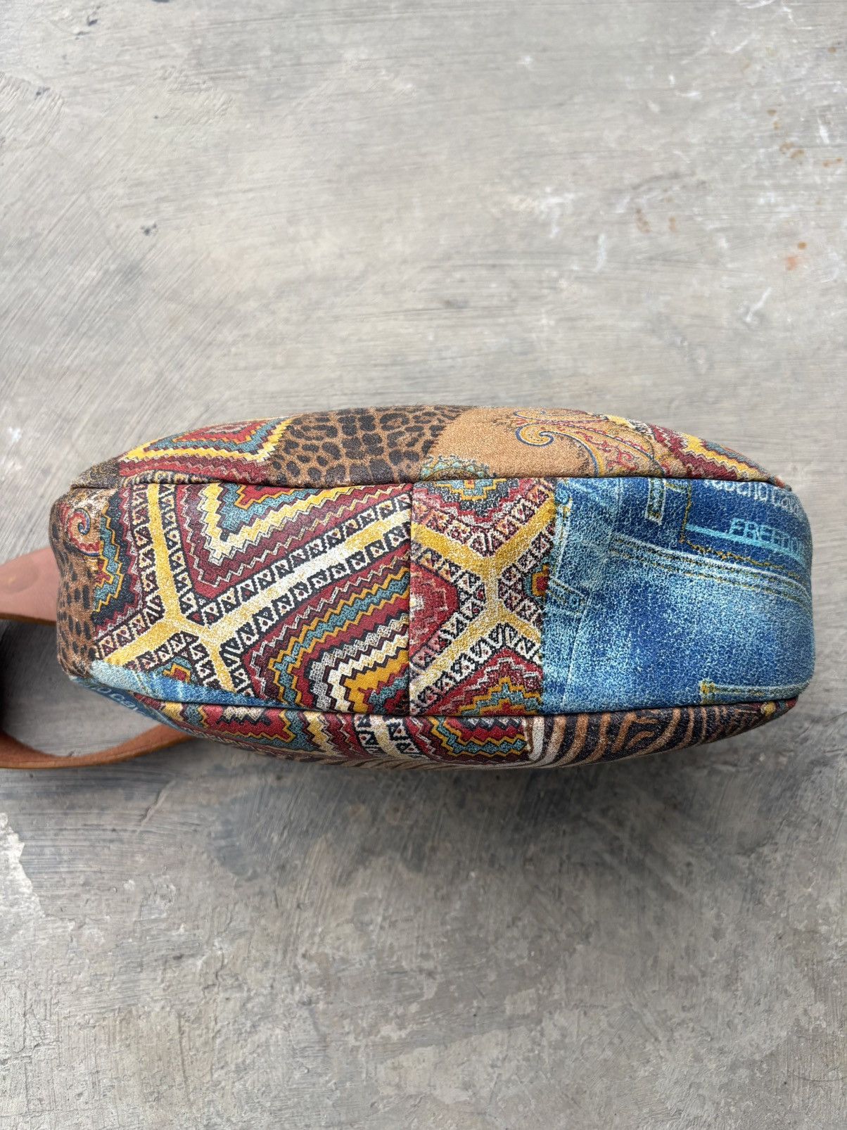 Vintage Roberto Cavalli Freedom Patchwork Shoulder Bag