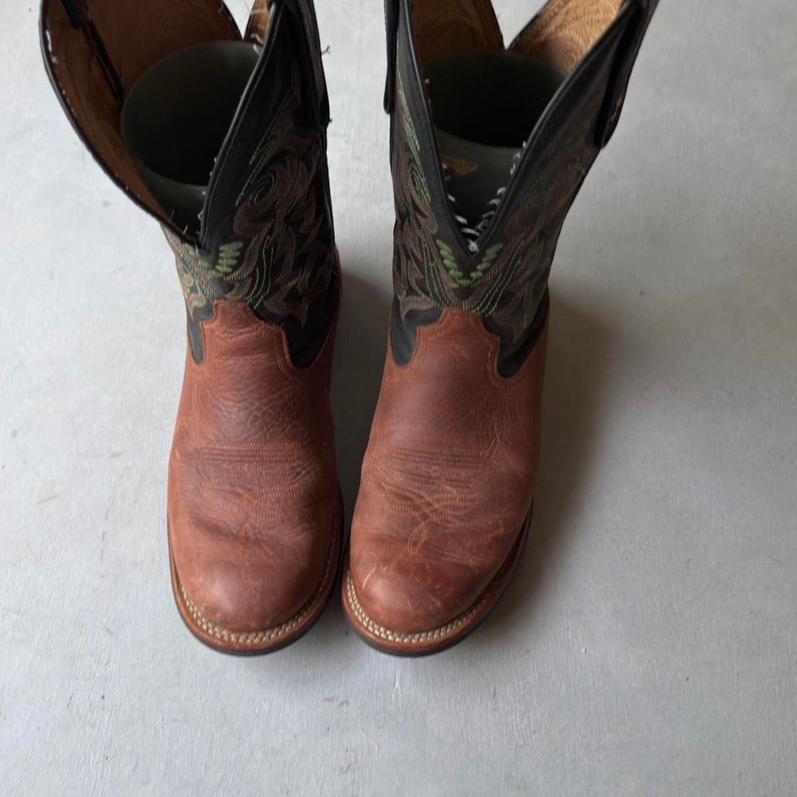 Tony Lama Vintage Tony Lama TLX Western Cowboy Boots Roper Rodeo Size US 9 / EU 42 - 4 Thumbnail