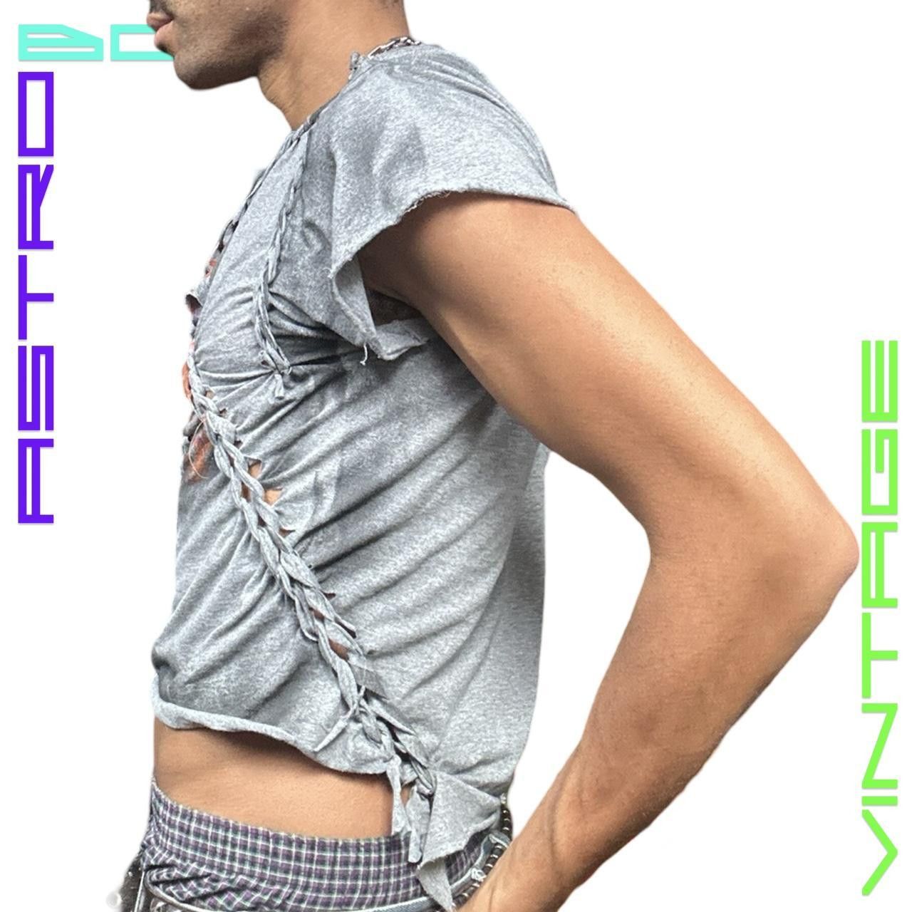 Other ASTROBOI* Abstract Printed Braided Gray T-Shirt - Large Size US L / EU 52-54 / 3 - 7 Thumbnail
