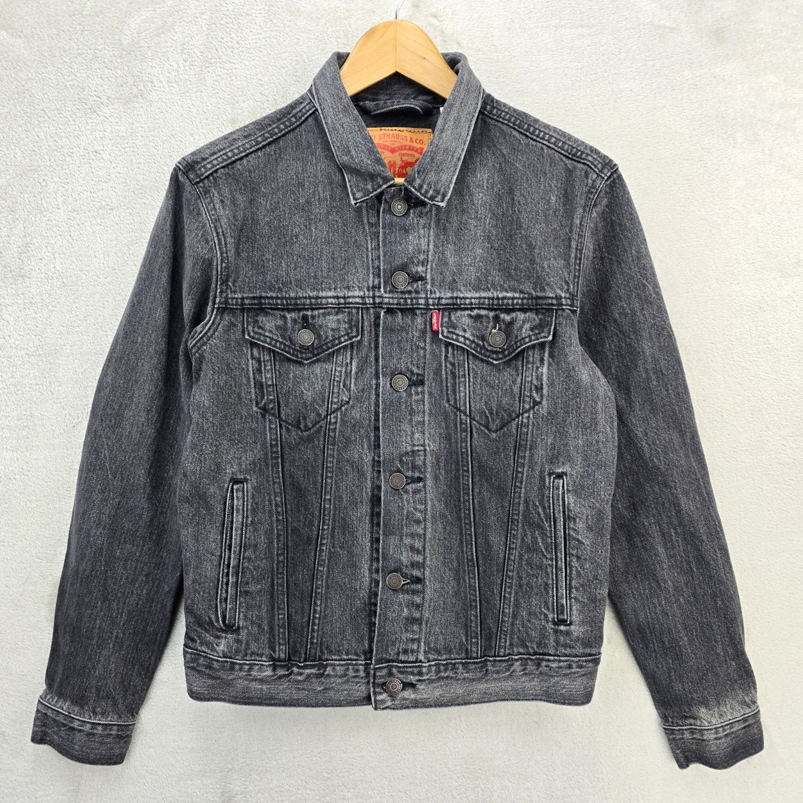 Levi's Levis Denim Trucker Jacket Women's Small Gray Black Size S / US 4 / IT 40 - 1 Thumbnail