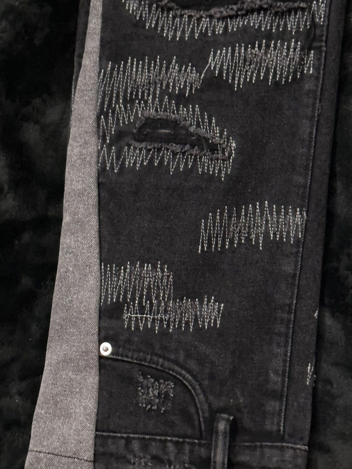 Other Black distressed denim 1:1 pair Size US 31 - 2 Thumbnail