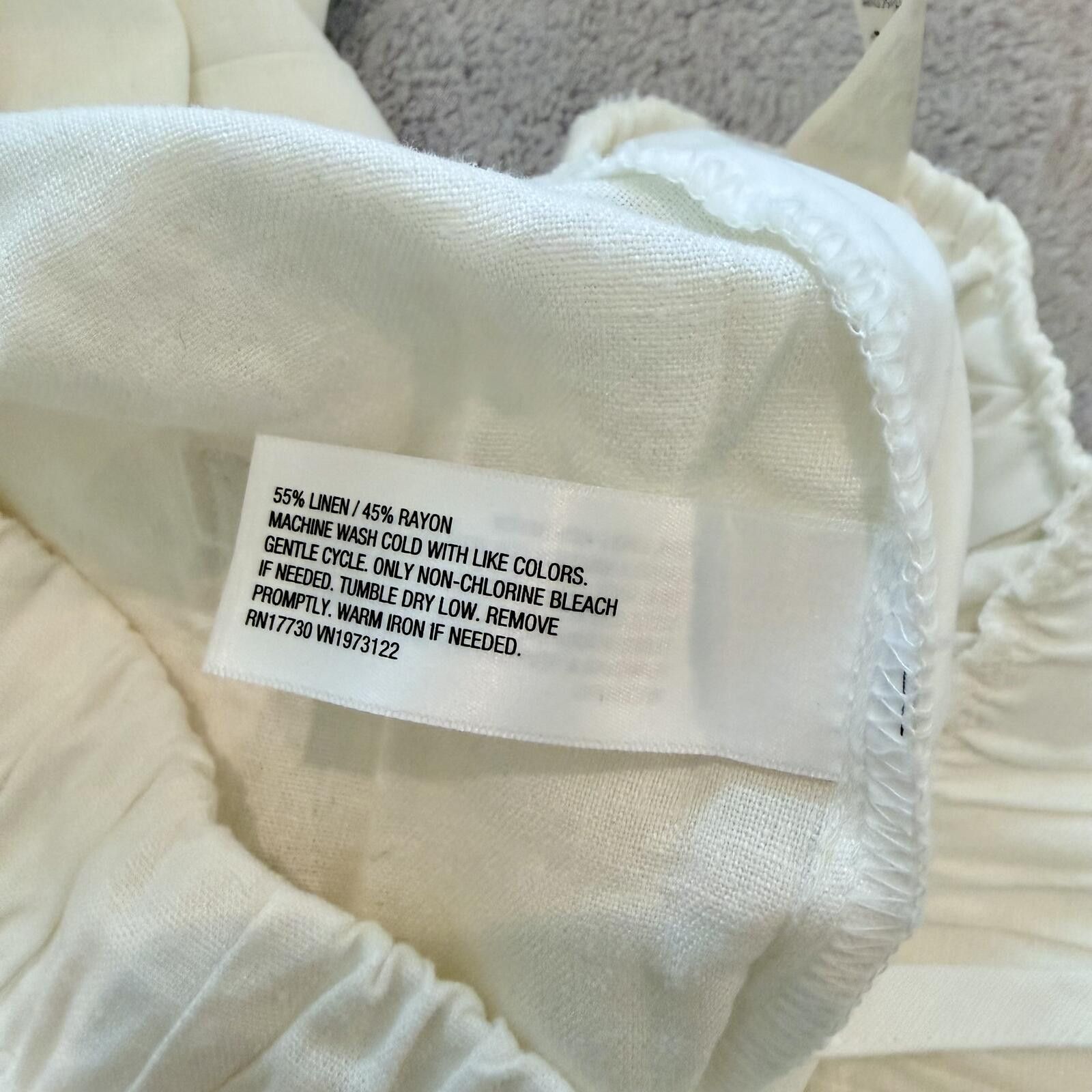 Other Universal Thread White Linen Blend Pants Size S Size 28" / US 6 / IT 42 - 4 Thumbnail