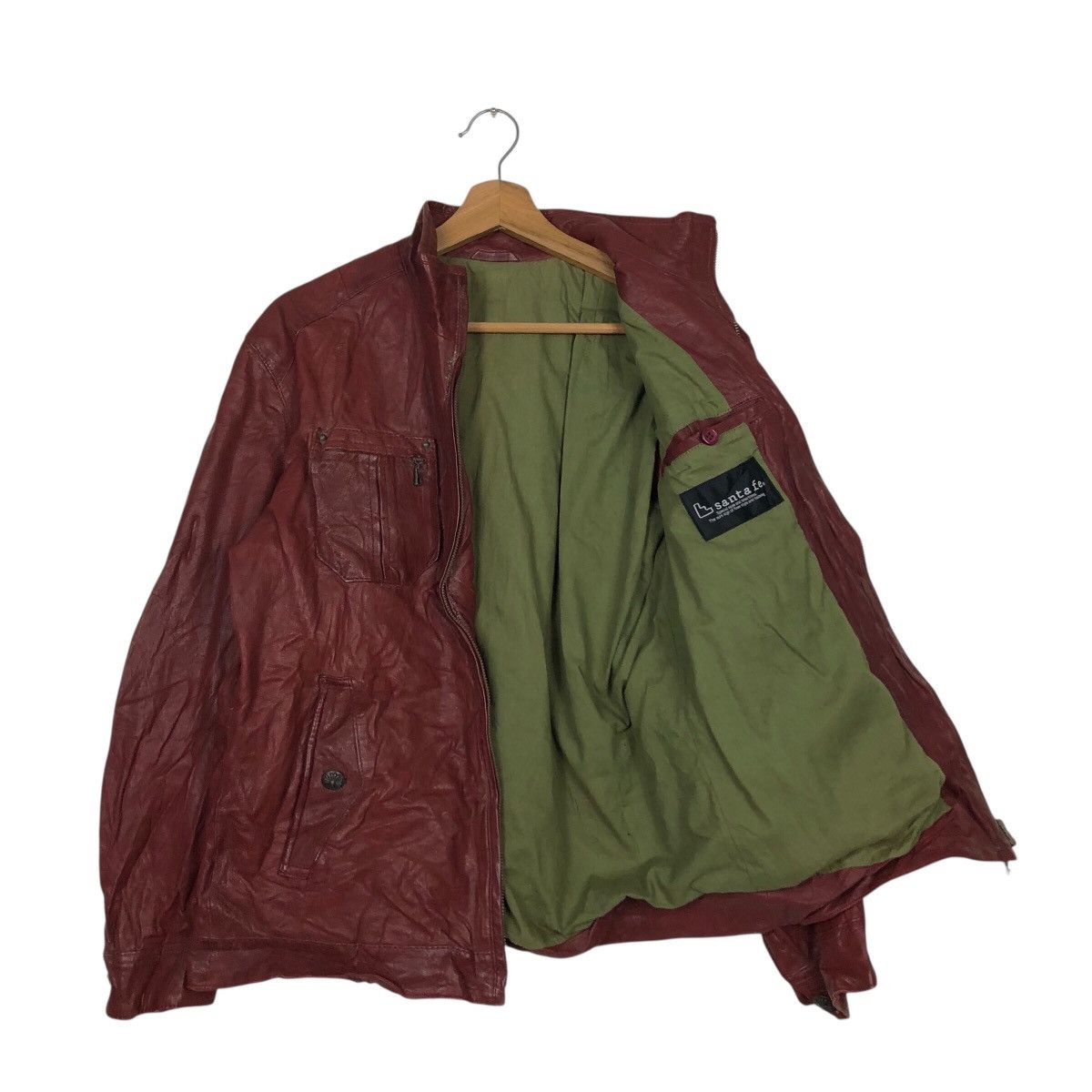 Japanese Brand 📌Vintage Biker Leather Jacket Santa Fe Bondage Issey Miyake Size US M / EU 48-50 / 2 - 12 Thumbnail