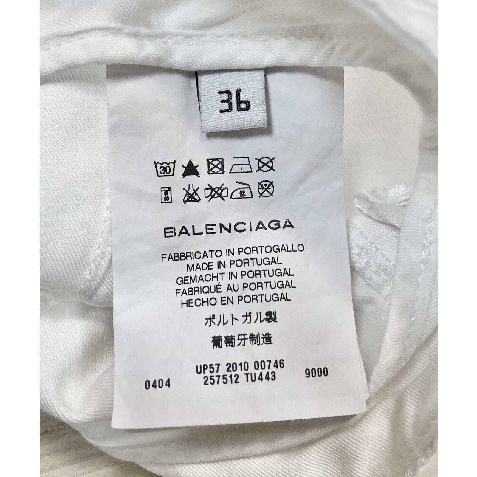 Balenciaga BALENCIAGA Women’s 6 US /36 EU Pants Crop White Y2K Vintage Size 28" / US 6 / IT 42 - 9 Thumbnail