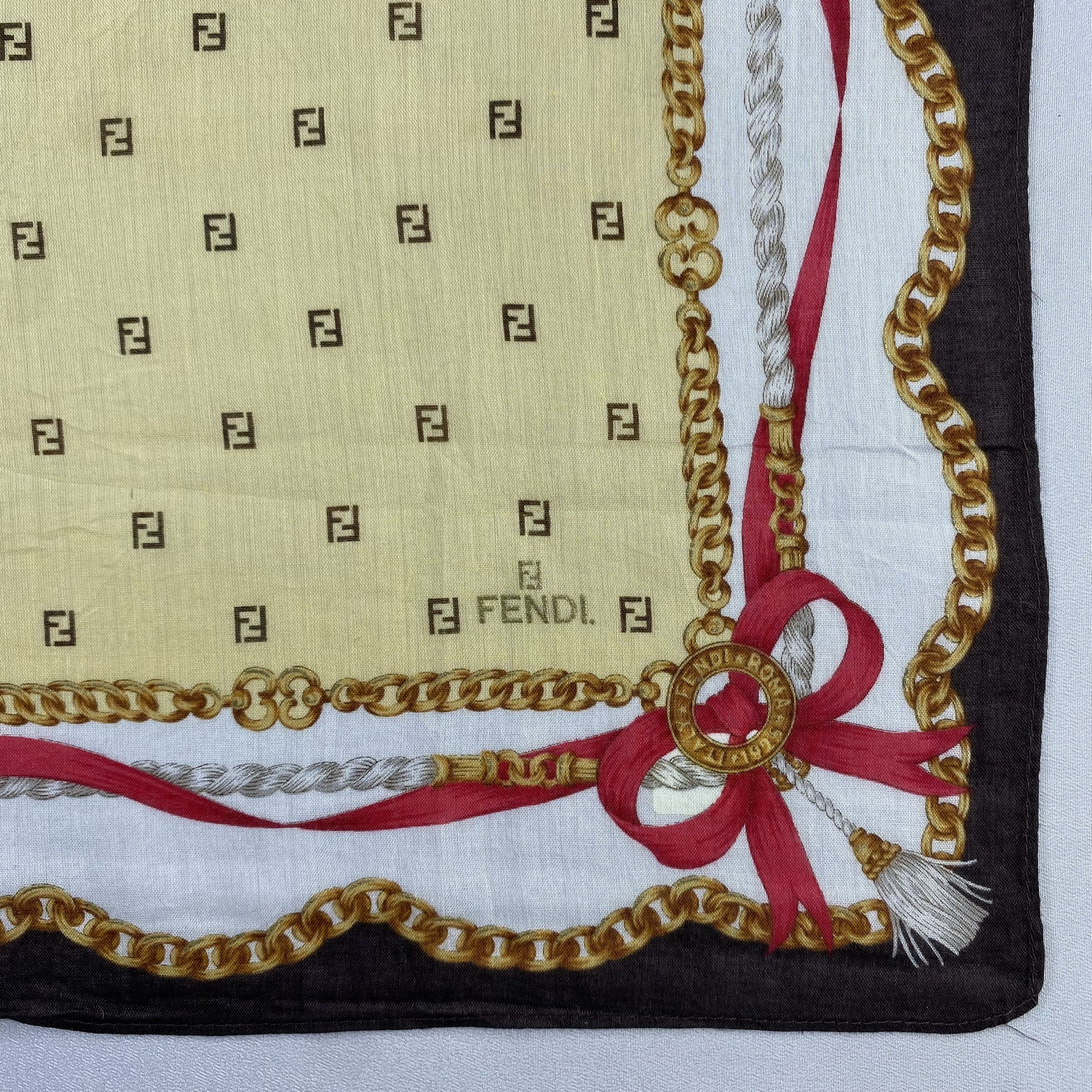 Vintage Fendi Handkerchief / Neckerchief / Bandana-P1042 Size ONE SIZE - 3 Thumbnail