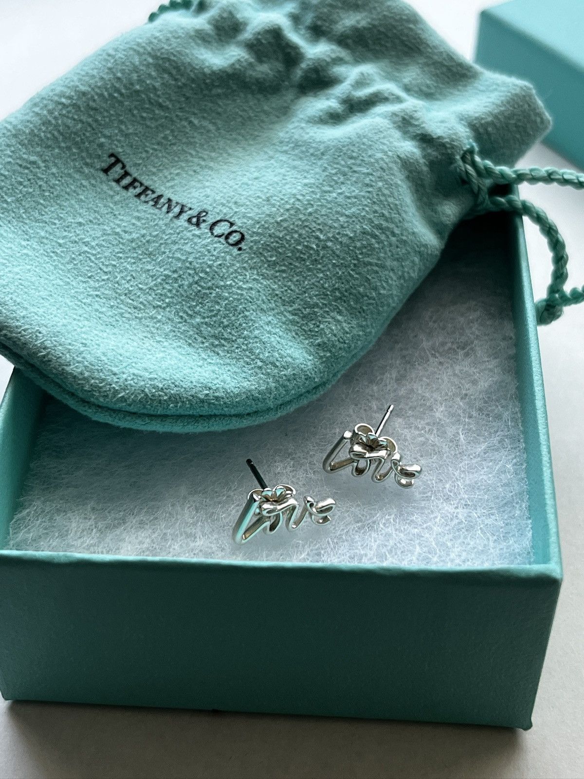 Tiffany & Co. Tiffany & Co. Graffiti Love Script Earrings Size ONE SIZE - 4 Thumbnail