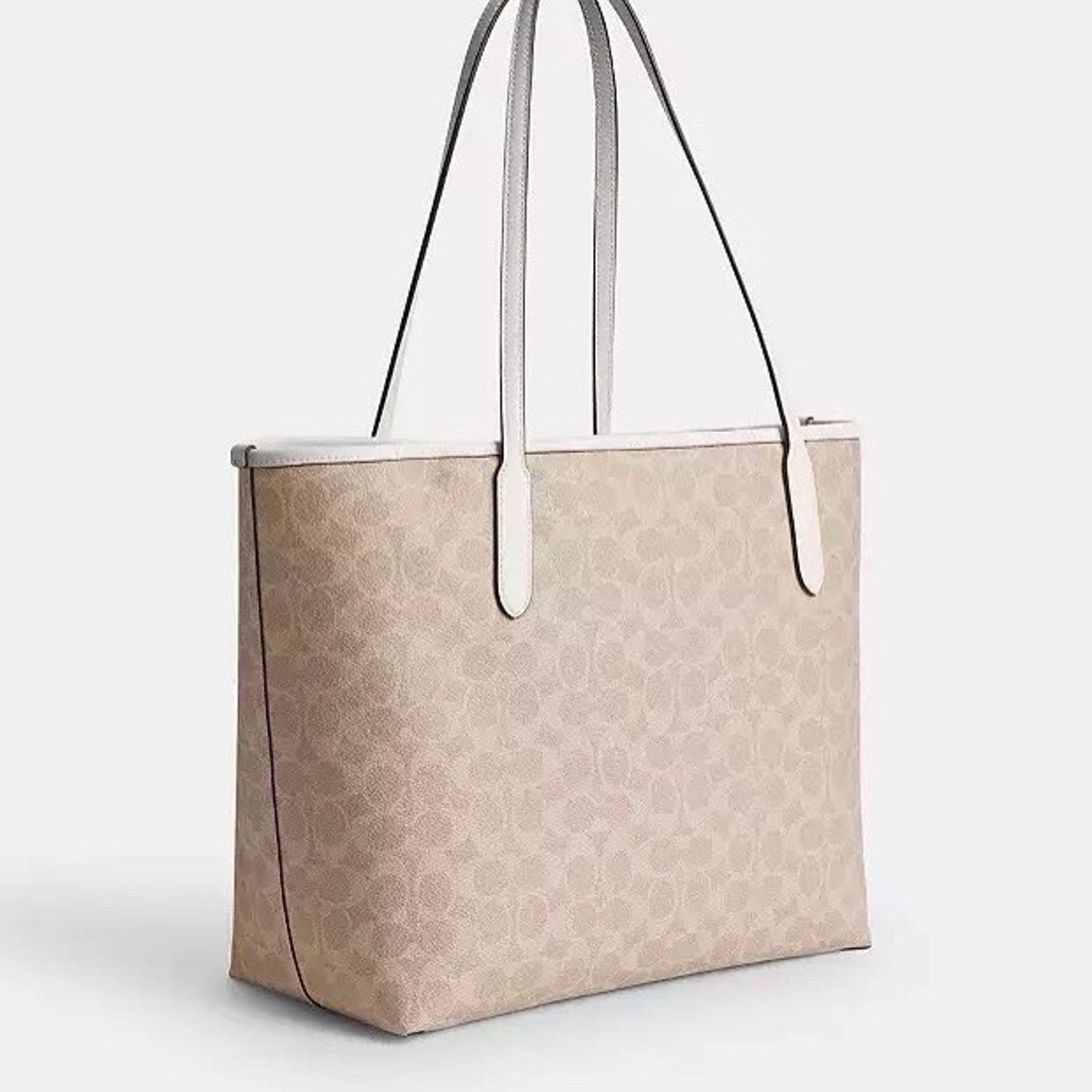 Coach NWT COACH City Tote Signature Canvas CV976 Gold/Sand/Chalk Size ONE SIZE - 6 Thumbnail