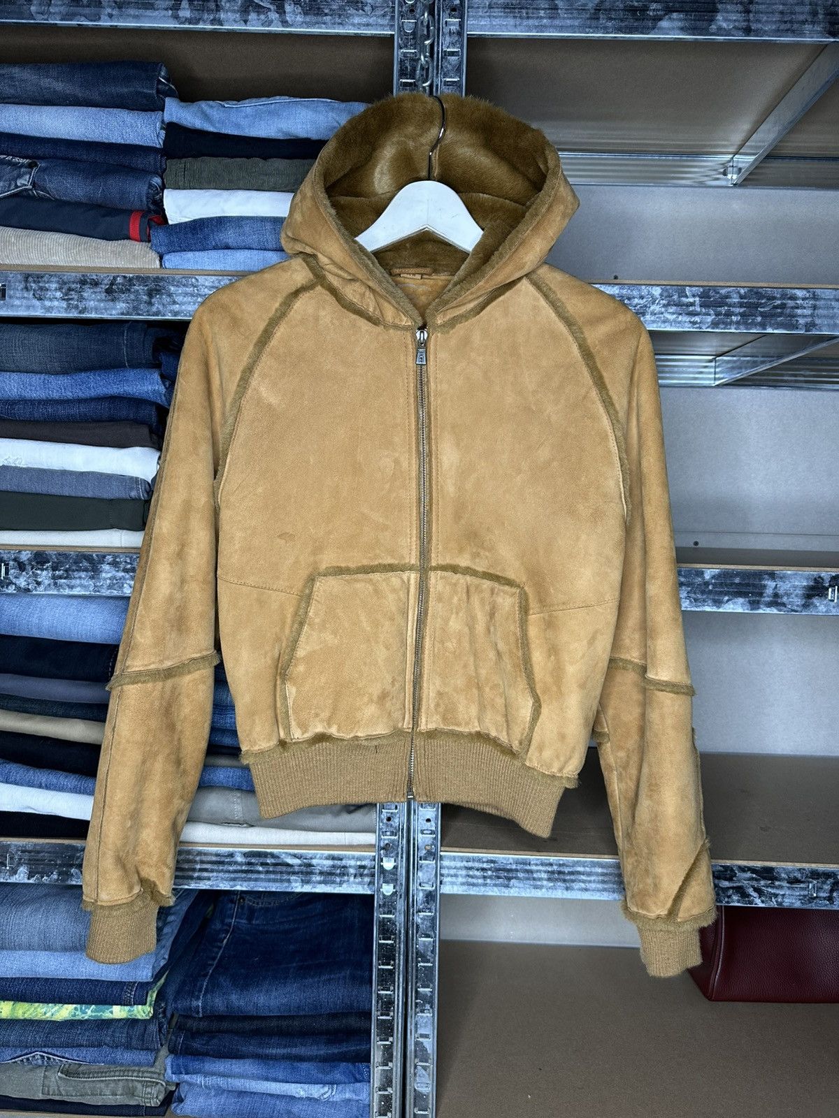 Ugg UGG Women's Genuine Suede Leather Hooded Bomber Jacket Size M / US 6-8 / IT 42-44 - 1 Thumbnail