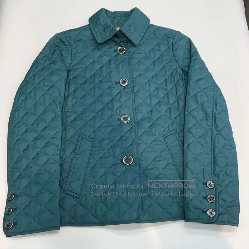 Burberry Green Quilted Women's Spring Jacket.