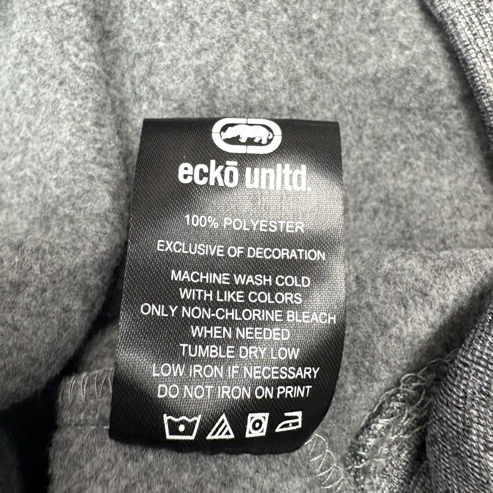 Logo 7 Ecko Unlimited Hoodie Mens Medium Gray Pullover Logo Graphic Sweatshirt Size US M / EU 48-50 / 2 - 4 Thumbnail