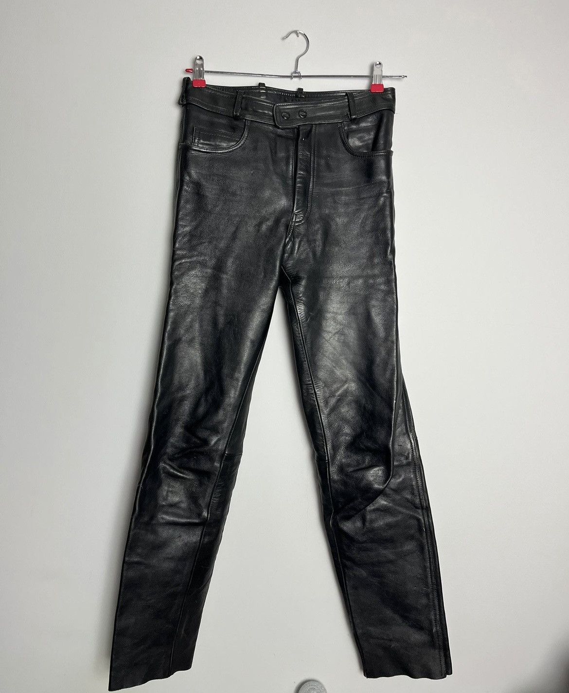 Leather Vintage leather pants motorcycle y2k Size US 28 / EU 44 - 1 Thumbnail