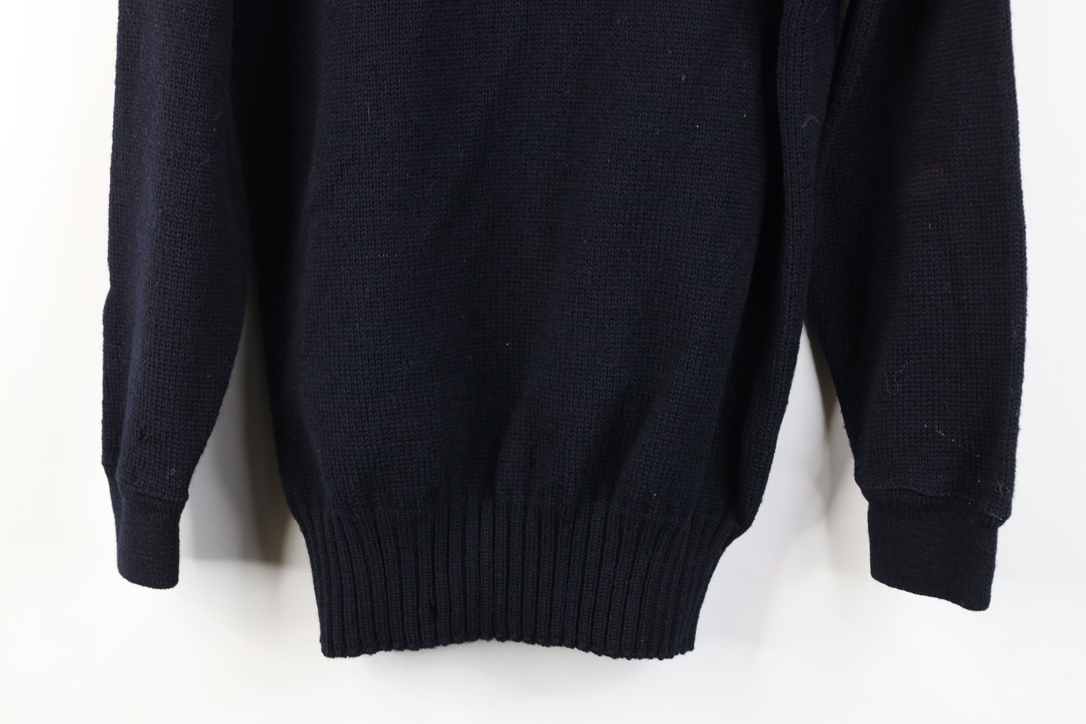Vintage Vintage 40s US Navy Wool Knit Mock Neck Sweater Blue USA Size US S / EU 44-46 / 1 - 16 Thumbnail