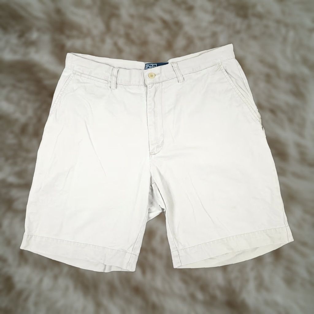 Polo Ralph Lauren VINTAGE Polo Ralph Lauren Chino Shorts Men Size 33 Casual Flat Front Beige Damaged Size US XS / EU 42 / 0 - 1 Thumbnail