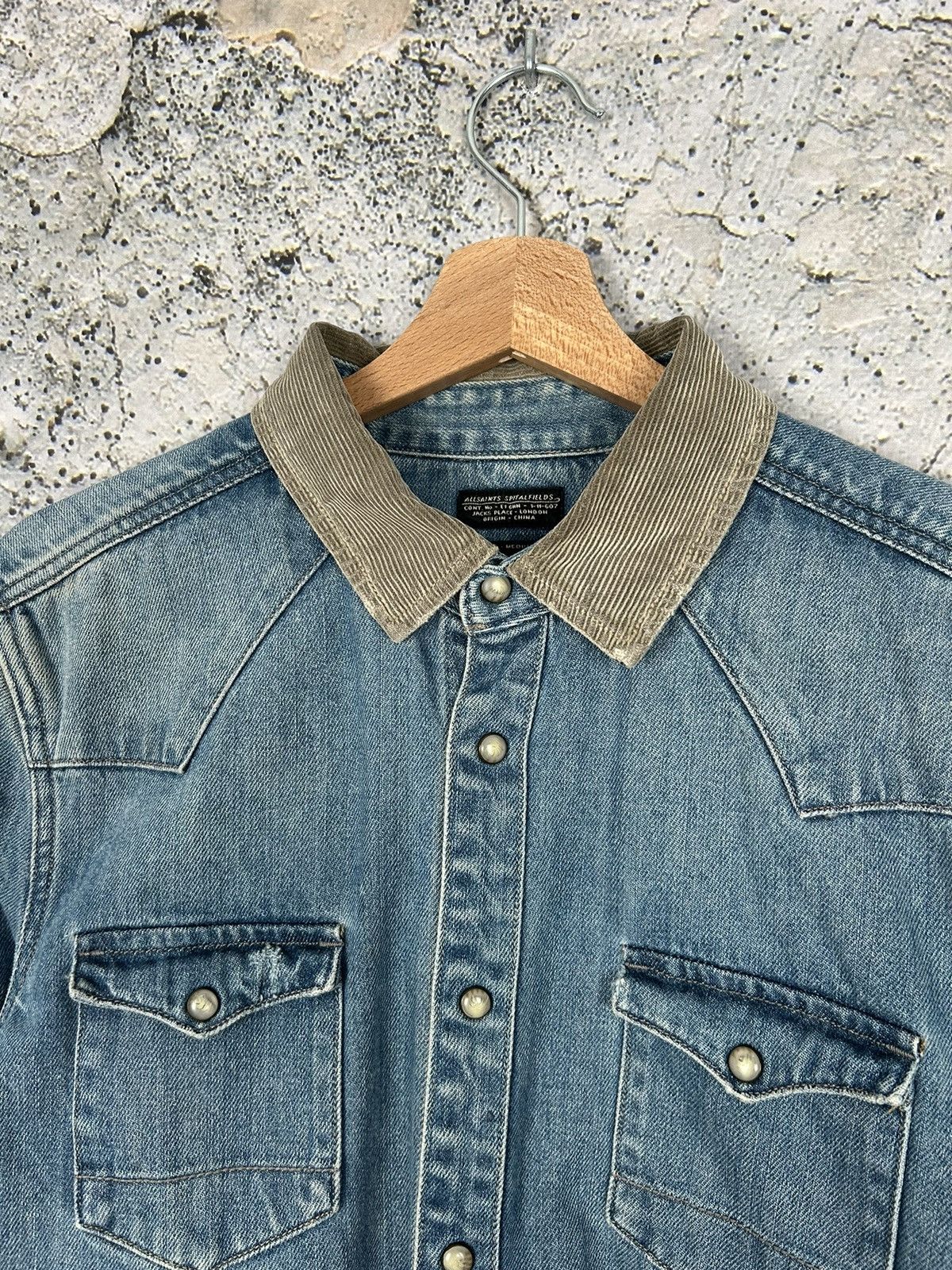 Allsaints Allsaints Denim Shirts Jeans Grunge Punk Streetwear Vintage Size US M / EU 48-50 / 2 - 3 Thumbnail