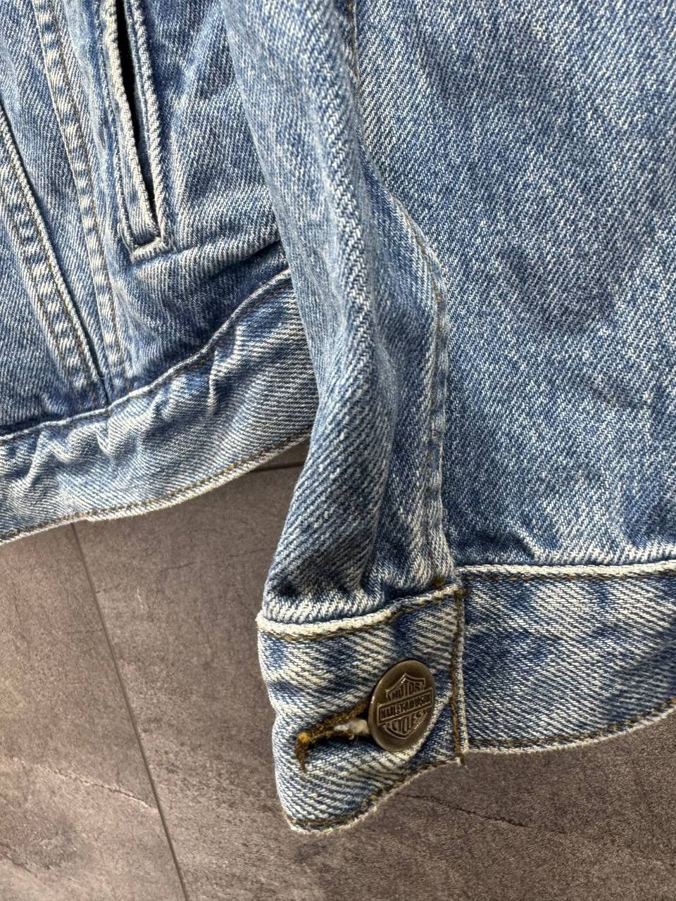 Vintage VINTAGE Harley Davidson Jacket Womens Jean Denim Blue 90s Size M / US 6-8 / IT 42-44 - 5 Thumbnail