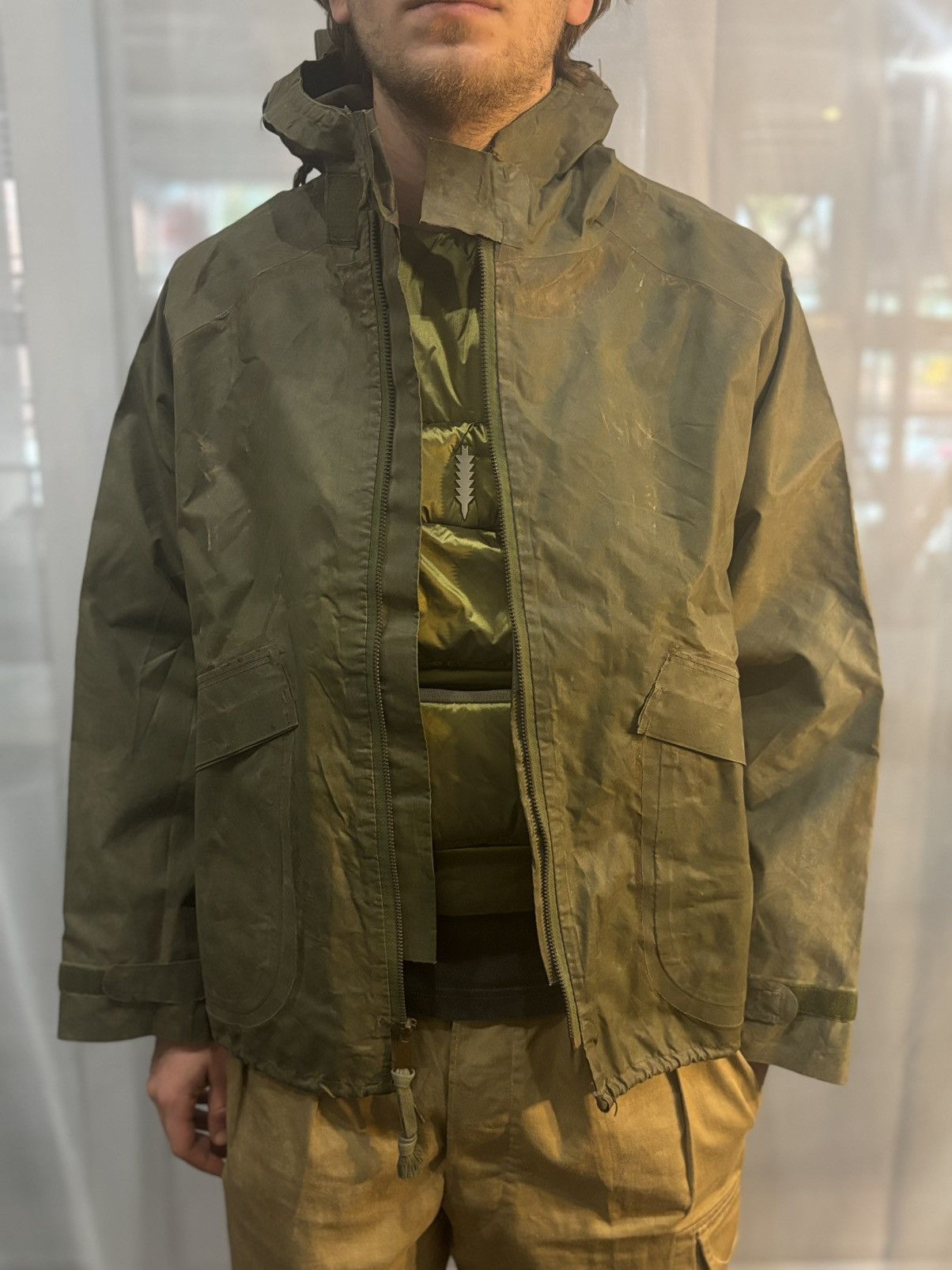 Vintage 1960s American Military Rubberized Rain Jacket Size US XL / EU 56 / 4 - 1 Thumbnail