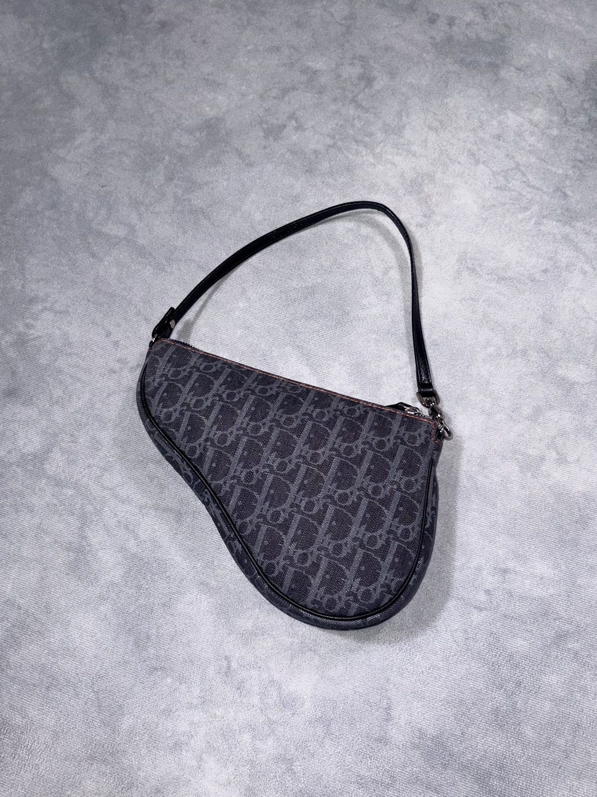Dior RARE DIOR BY GALLIANO 2005 Trotter Denim Saddle Bag Size ONE SIZE - 5 Thumbnail