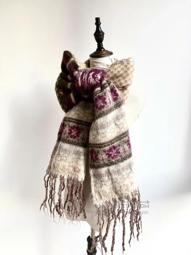 Vivienne Westwood Vivienne Westwood Vintage purple Icelandic check cashmere Size ONE SIZE - 2 Thumbnail