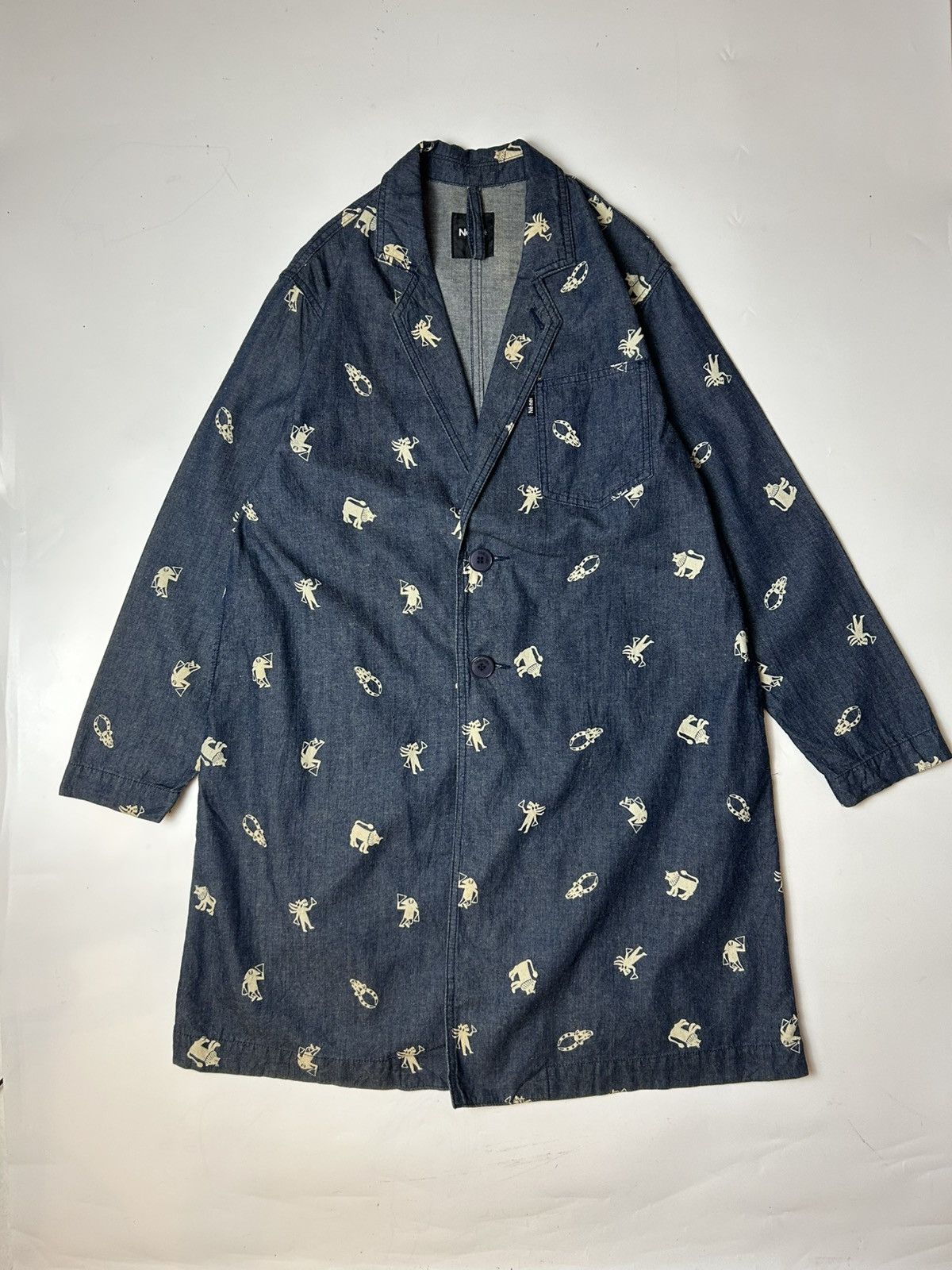 Designer × Issey Miyake × Ne-Net NE-NET DENIM STYLE LONG COAT Size S / US 4 / IT 40 - 1 Thumbnail