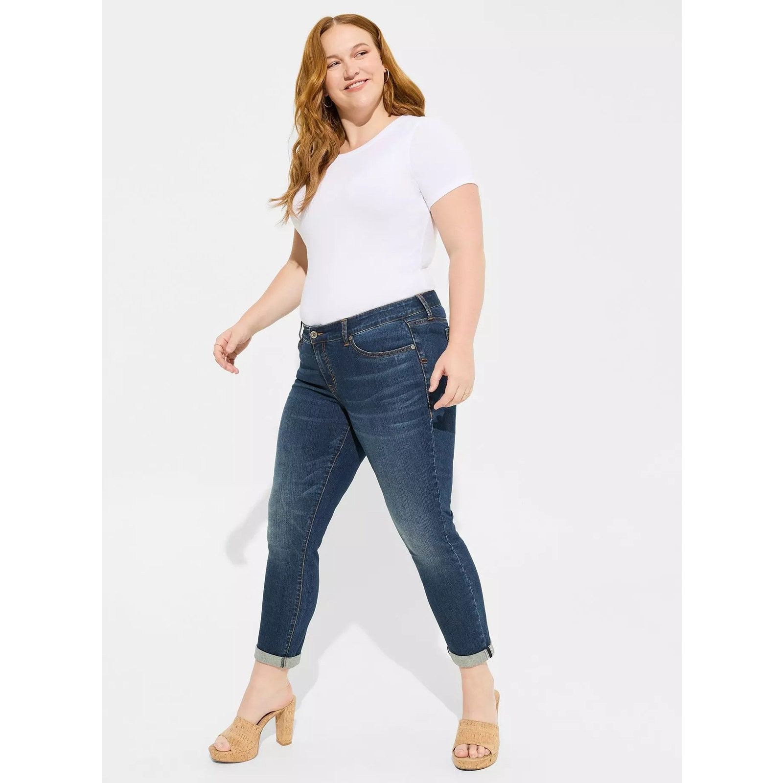 Other Torrid Mid Rise Straight Boyfriend Jeans Womens 14R Size 36" / US 14 / IT 50 - 1 Thumbnail