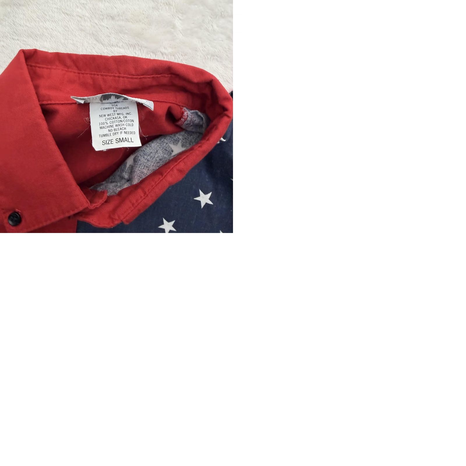Vintage VINTAGE Cowboy Threads Shirt Mens Small American Flag Patriotic Western Button Up USA Size US S / EU 44-46 / 1 - 10 Thumbnail