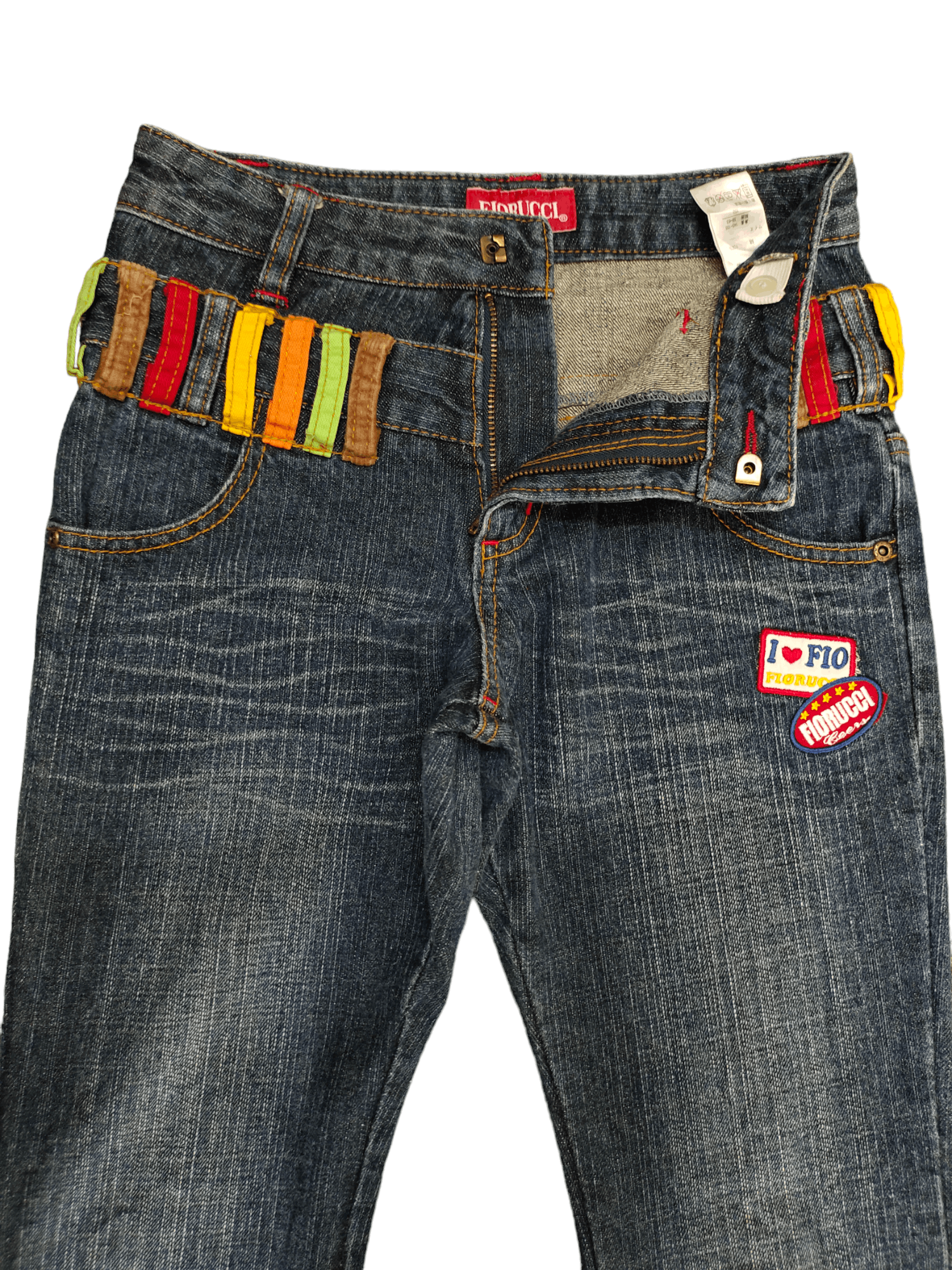 Fiorucci Flare Jeans Fiorucci Double Waist Boot Cut Low Rise Mudmax Size 25" / US 0 / IT 36 - 10 Thumbnail