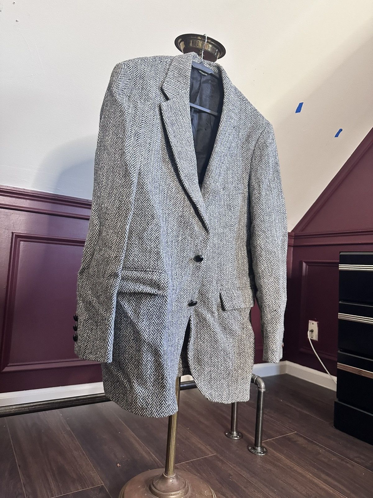Harris Tweed HARRIS TWEED vintage herringbone wool jacket Size 40L - 10 Thumbnail