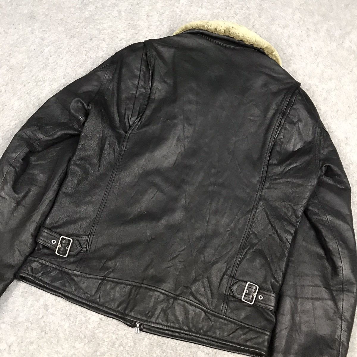 If Six Was Nine ITTY BITTY LEATHER JAPAN PUNK FUR COLLAR STYLE JACKET Size US S / EU 44-46 / 1 - 9 Thumbnail