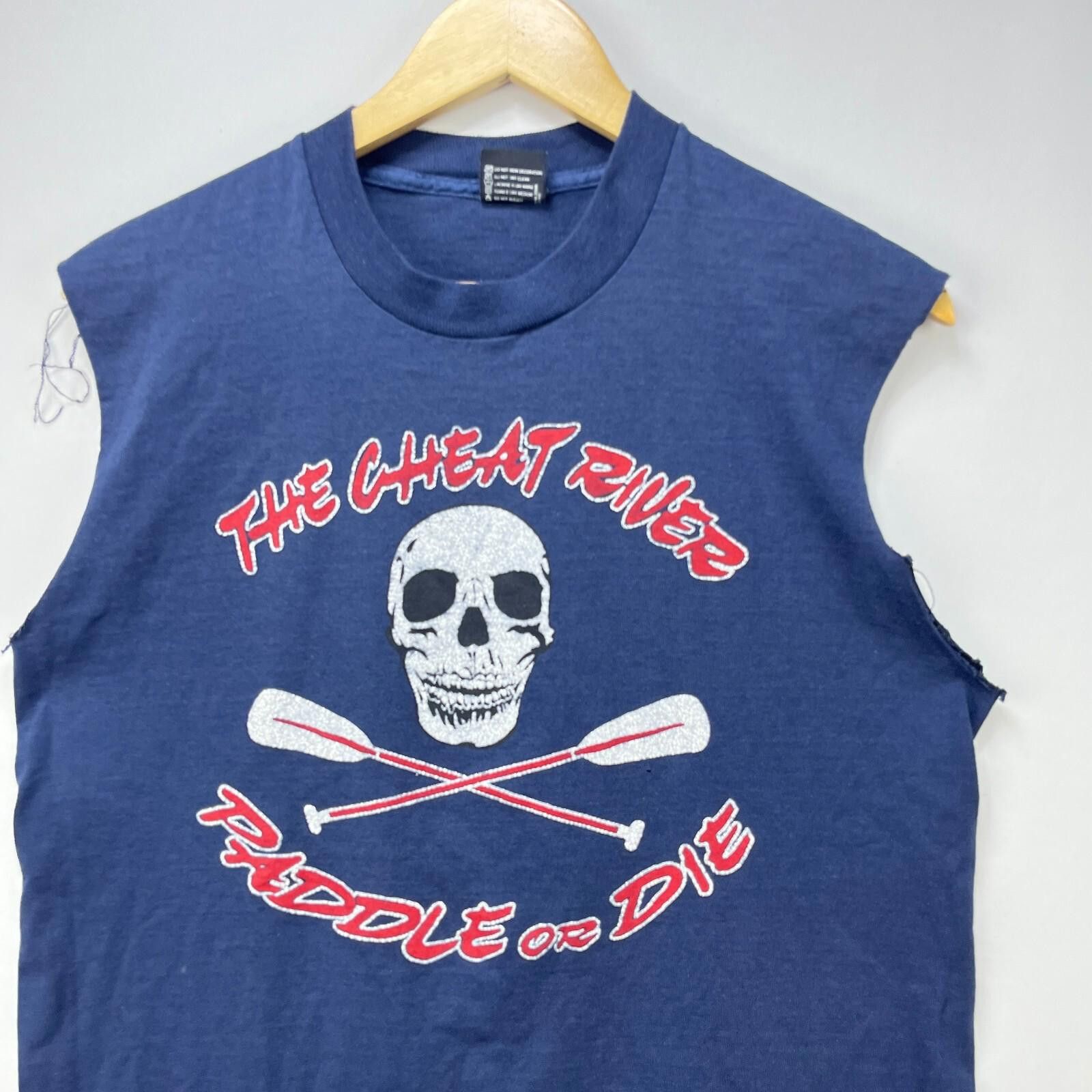 Fruit Of The Loom Vintage '90s Skull Biker Style Sun Faded T-Shirt Large Size US L / EU 52-54 / 3 - 2 Thumbnail