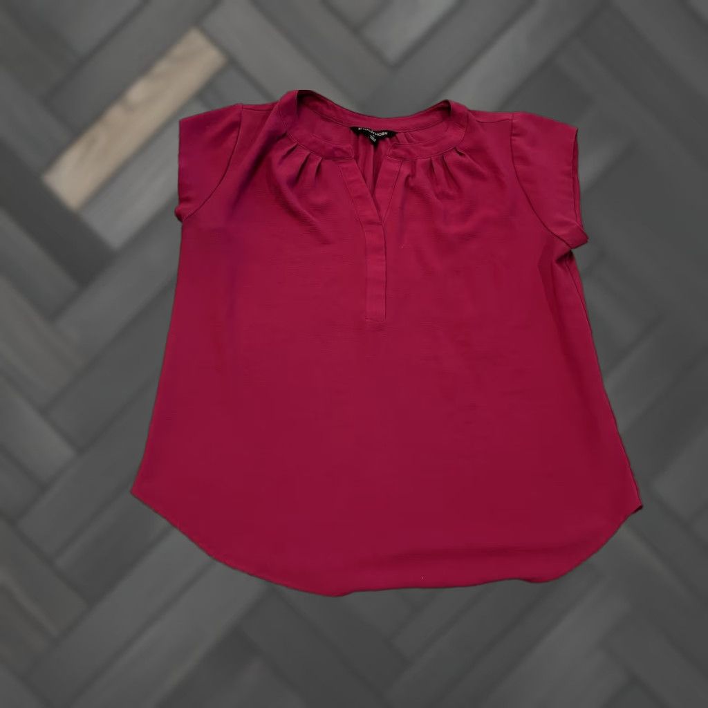 Vintage 41 Hawthorn Blouse V Neck Short Sleeve Purple Womens Medium Regular Clothing Size M / US 6-8 / IT 42-44 - 1 Thumbnail
