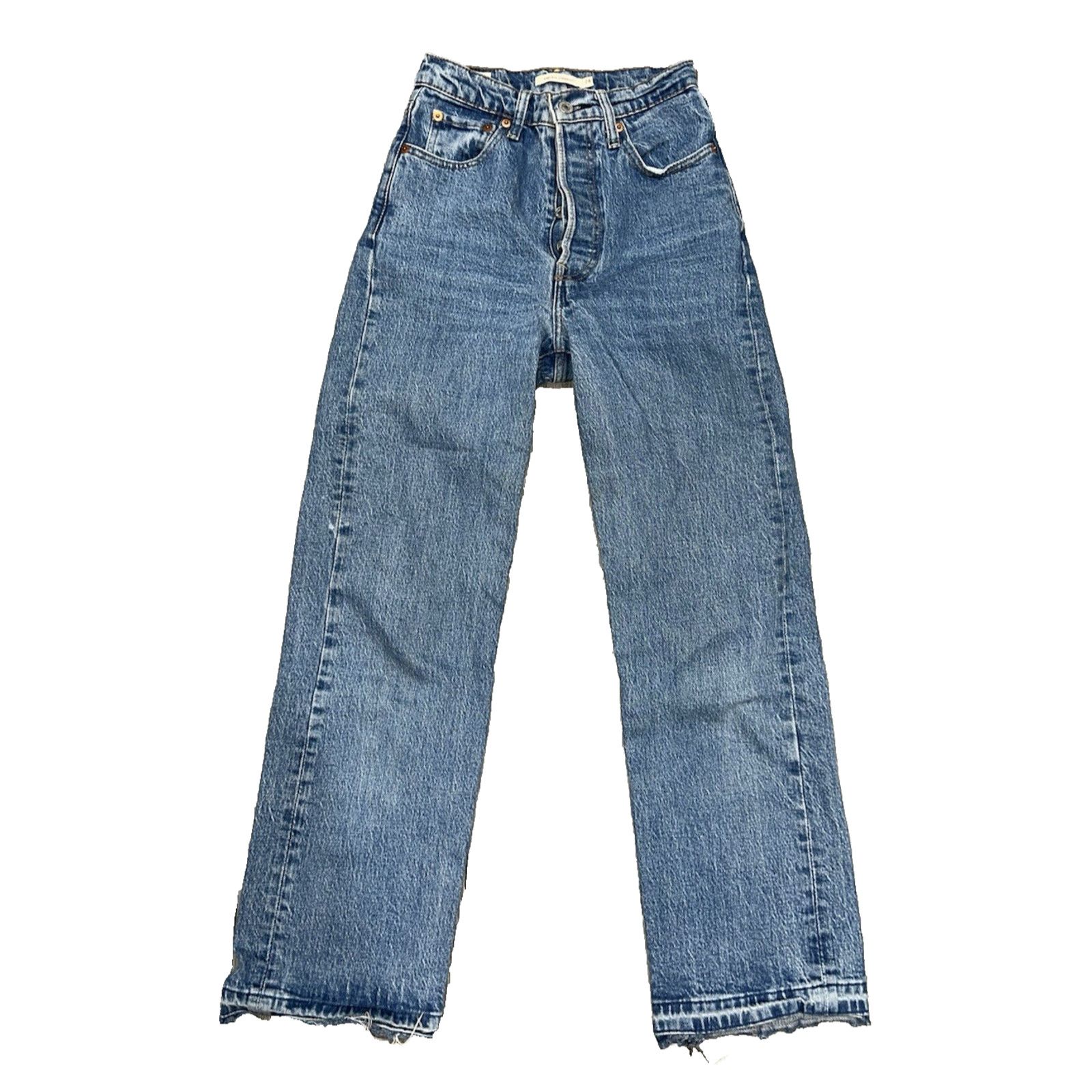 Levi's LEVI’S RIBCAGE FULL LENGTH - Dark Wash Size 24 A003138 Size 32" / US 10 / IT 46 - 1 Thumbnail
