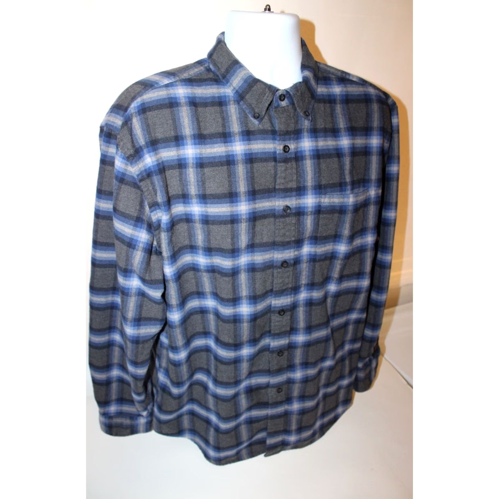 Pendleton Pendleton Mason Long Sleeve Button Down Shirt XL Gray Blue Plaid Cotton Mens Size US XL / EU 56 / 4 - 7 Thumbnail