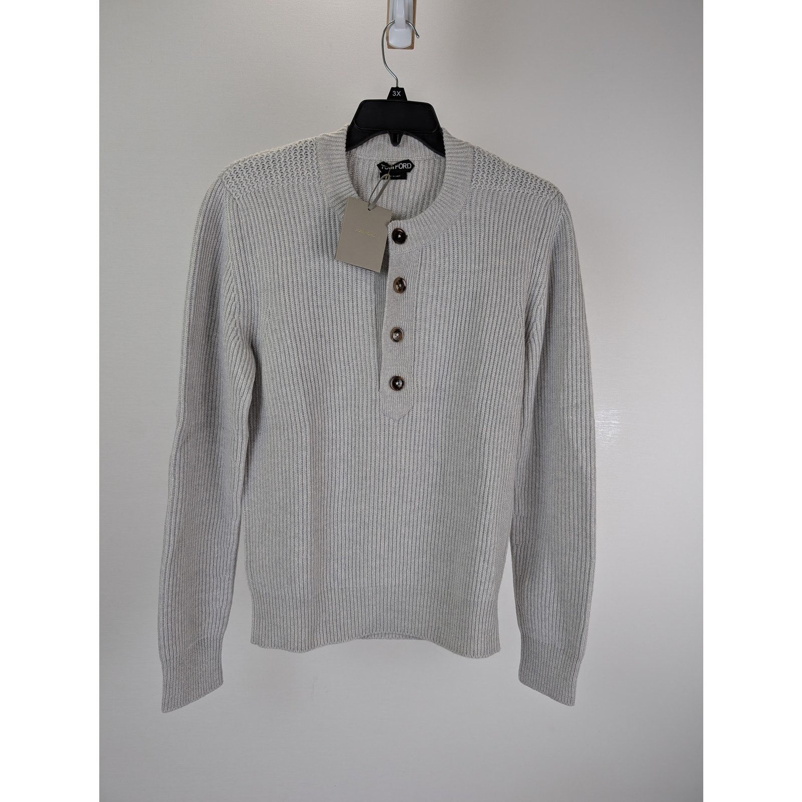 Tom Ford o1rshd1 Henley shirt in Grey Size US M / EU 48-50 / 2 - 5 Thumbnail