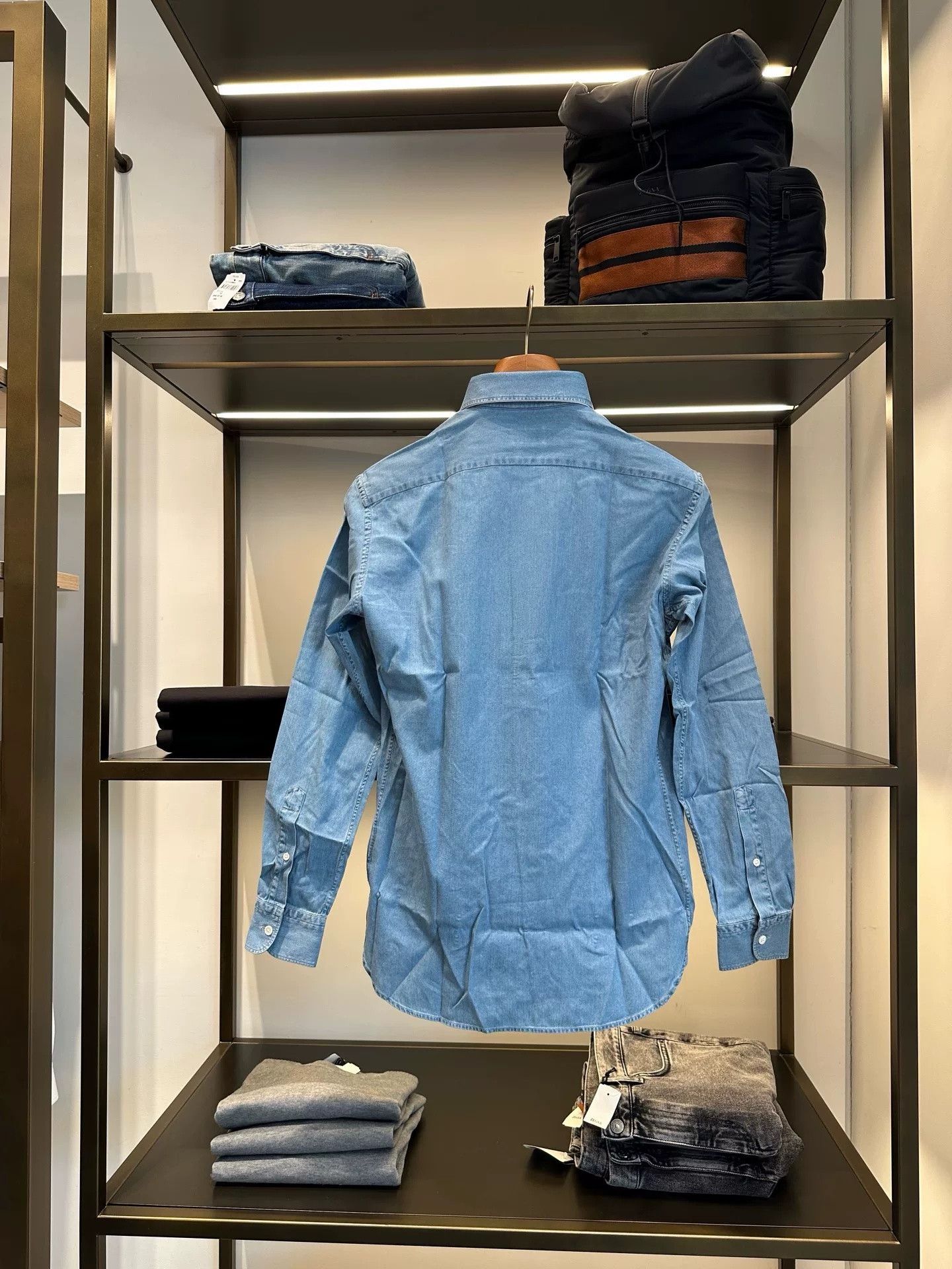 Ermenegildo Zegna Zegna Light Blue Men’s Long Sleeve Shirt Size US S / EU 44-46 / 1 - 7 Thumbnail