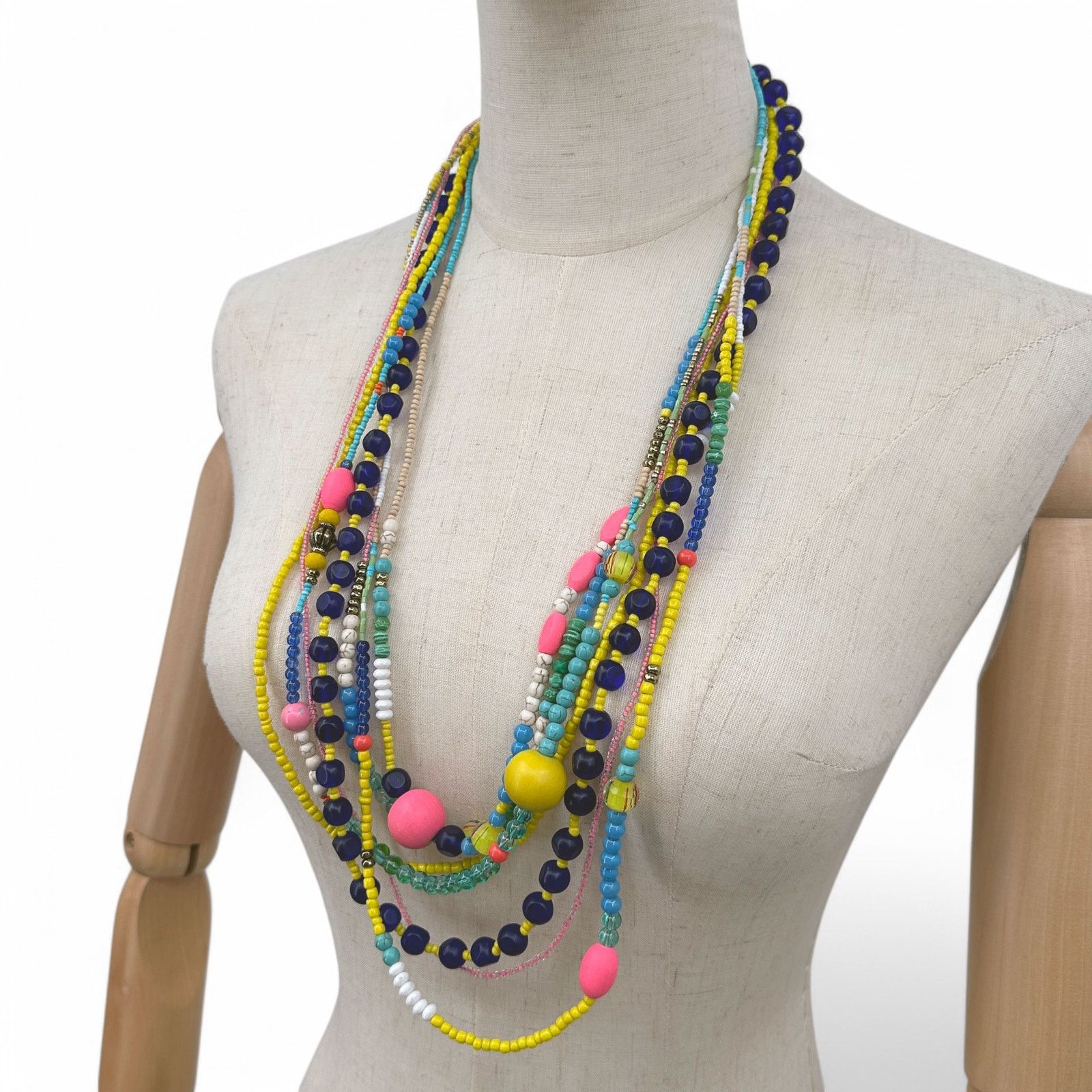 Vineyard Vines Vineyard Vines Colorful Layered Boho Statement Necklace Size ONE SIZE - 10 Thumbnail
