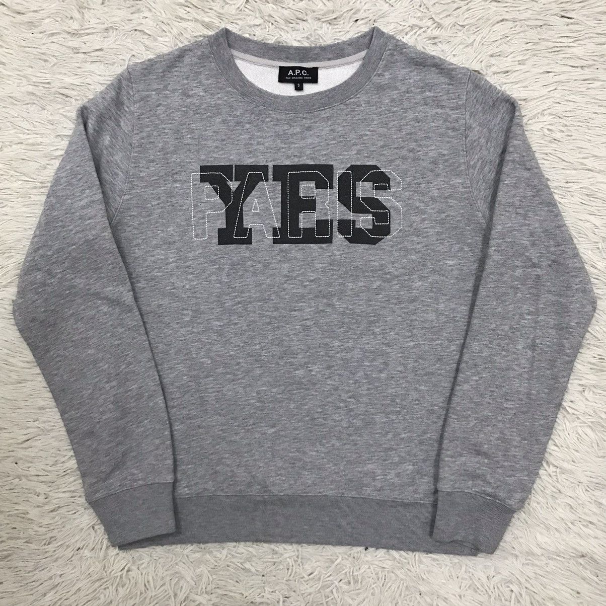 A.P.C. × Designer × Japanese Brand A.P.C. RUE MADAME PARIS YES PARIS SPELLOUT SWEATSHIRT Size US S / EU 44-46 / 1 - 8 Thumbnail