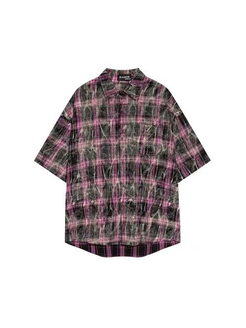Japanese Brand Vintage High Street Hip Hop Plaid Button Down Shirt Size US L / EU 52-54 / 3 - 3 Thumbnail