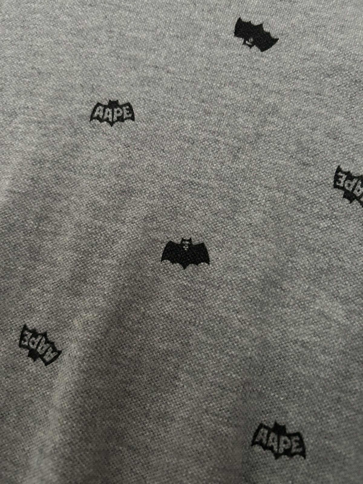 Bape Bape aape bats allover print grey polo batman Size US M / EU 48-50 / 2 - 3 Thumbnail